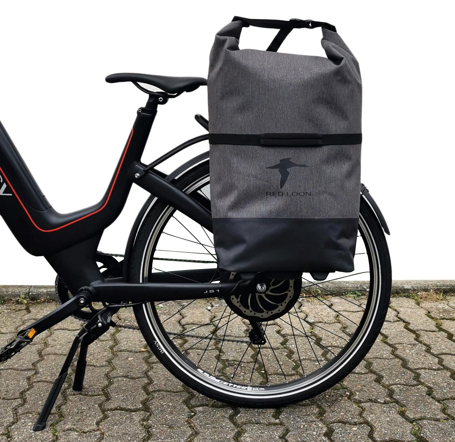 Red Loon Packtasche & Trolley 28 Ltr Gepäckträgertasche Fahrradtasche mit Teleskopgriff wasserdicht