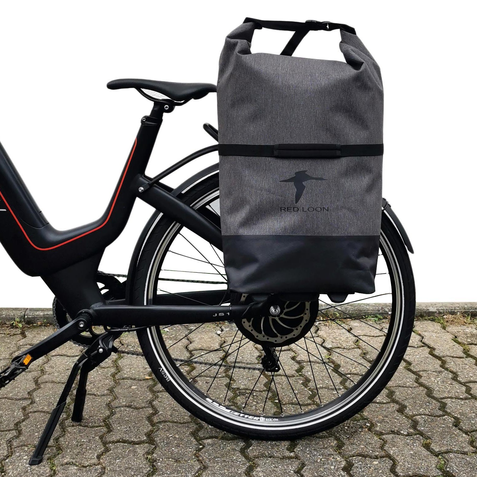 Red Loon Packtasche & Trolley 28 Ltr Gepäckträgertasche Fahrradtasche mit Teleskopgriff wasserdicht