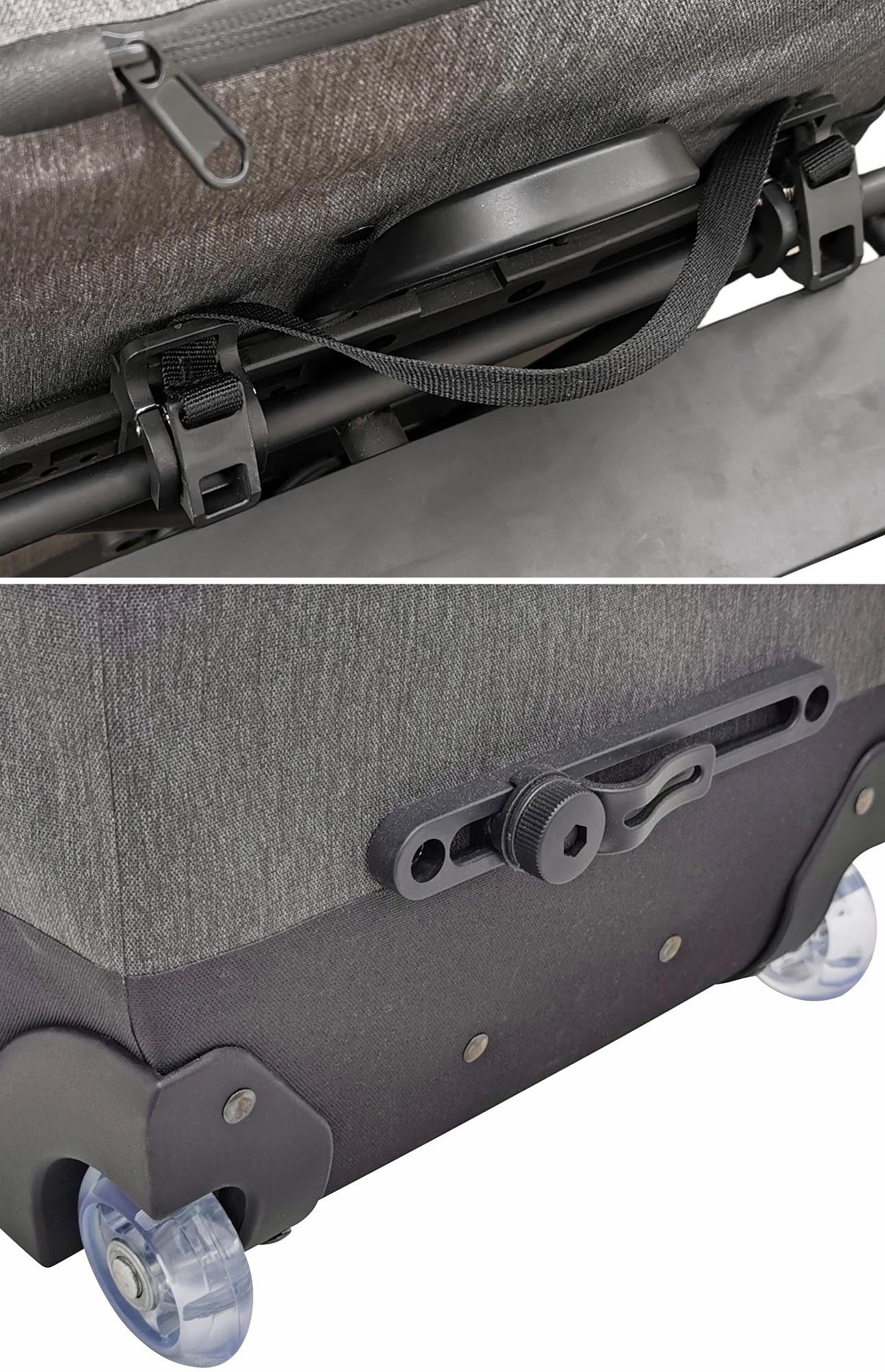 Red Loon Packtasche & Trolley 28 Ltr Gepäckträgertasche Fahrradtasche mit Teleskopgriff wasserdicht