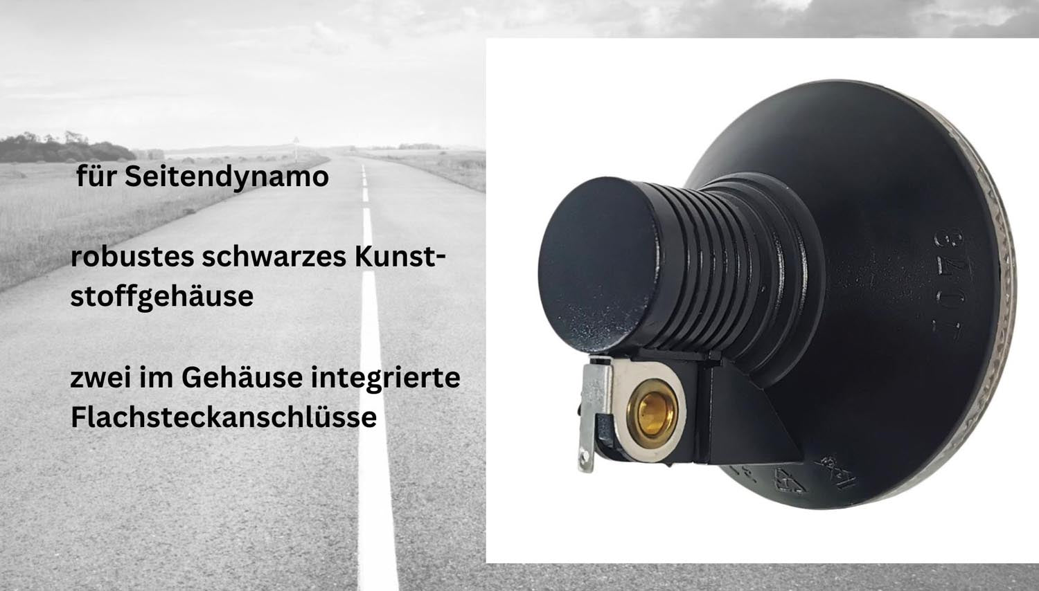 Fahrrad Halogen Scheinwerfer Front Licht Lampe Beleuchtung Halogen 10 Lux für Seitendynamo StVZO Red Loon