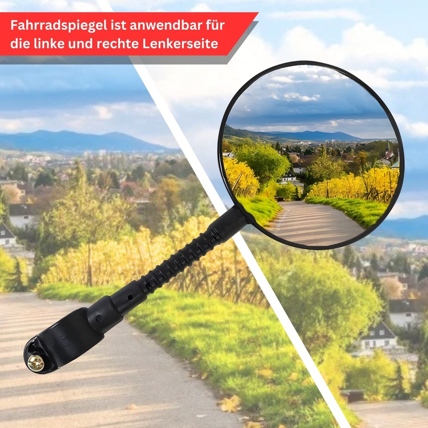 Red Loon Kinder Fahrradspiegel für Lenker - Rückspiegel Fahrrad Fahrradrückspiegel Kinderfahrrad - Lenkerspiegel Fahrrad Spiegel Rückspiegel - rechts & links - Kinderrad Roller Lauflernrad Dreirad