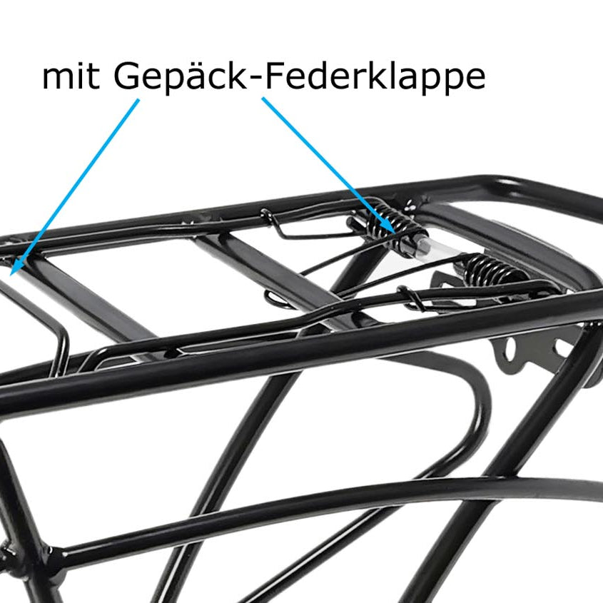 Red Loon Fahrrad Gepäckträger hinten - Fahrradgepäckträger mit Federklappe - Aluminiumlegierung - Rad Gepäckträger passend für 24-28" verstellbar - Tragkraft bis 25kg