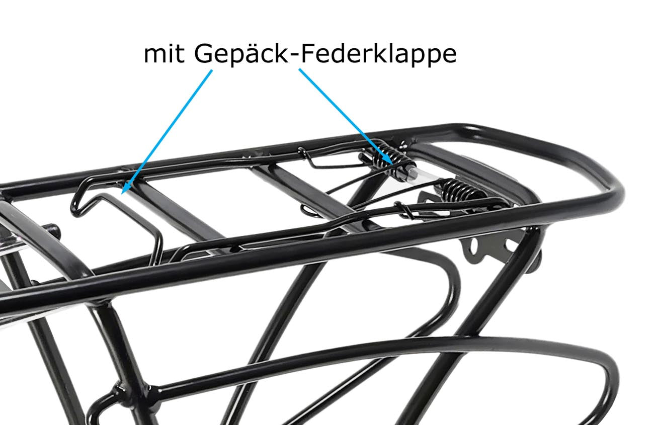 Red Loon Fahrrad Gepäckträger hinten - Fahrradgepäckträger mit Federklappe - Aluminiumlegierung - Rad Gepäckträger passend für 24-28" verstellbar - Tragkraft bis 25kg