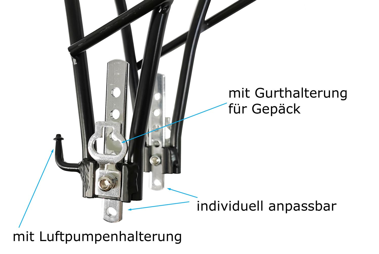 Red Loon Fahrrad Gepäckträger hinten - Fahrradgepäckträger mit Federklappe - Aluminiumlegierung - Rad Gepäckträger passend für 24-28" verstellbar - Tragkraft bis 25kg