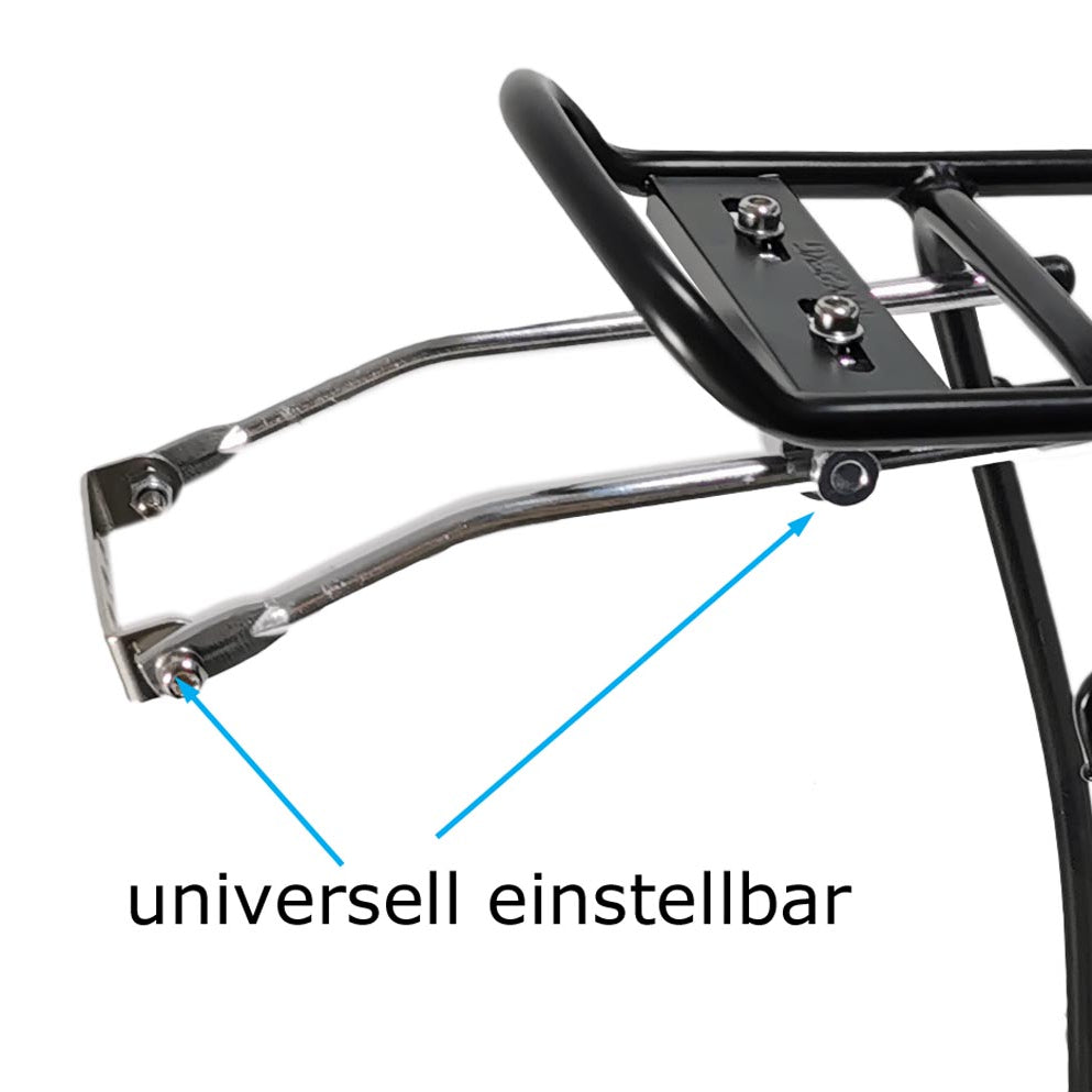 Red Loon Fahrrad Gepäckträger hinten - Fahrradgepäckträger mit Federklappe - Aluminiumlegierung - Rad Gepäckträger passend für 24-28" verstellbar - Tragkraft bis 25kg