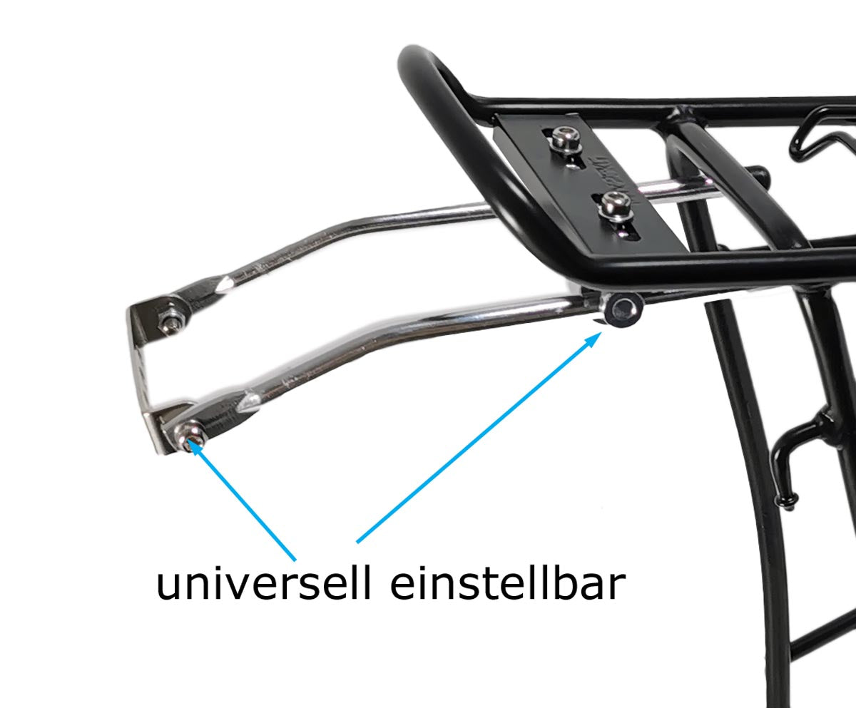 Red Loon Fahrrad Gepäckträger hinten - Fahrradgepäckträger mit Federklappe - Aluminiumlegierung - Rad Gepäckträger passend für 24-28" verstellbar - Tragkraft bis 25kg