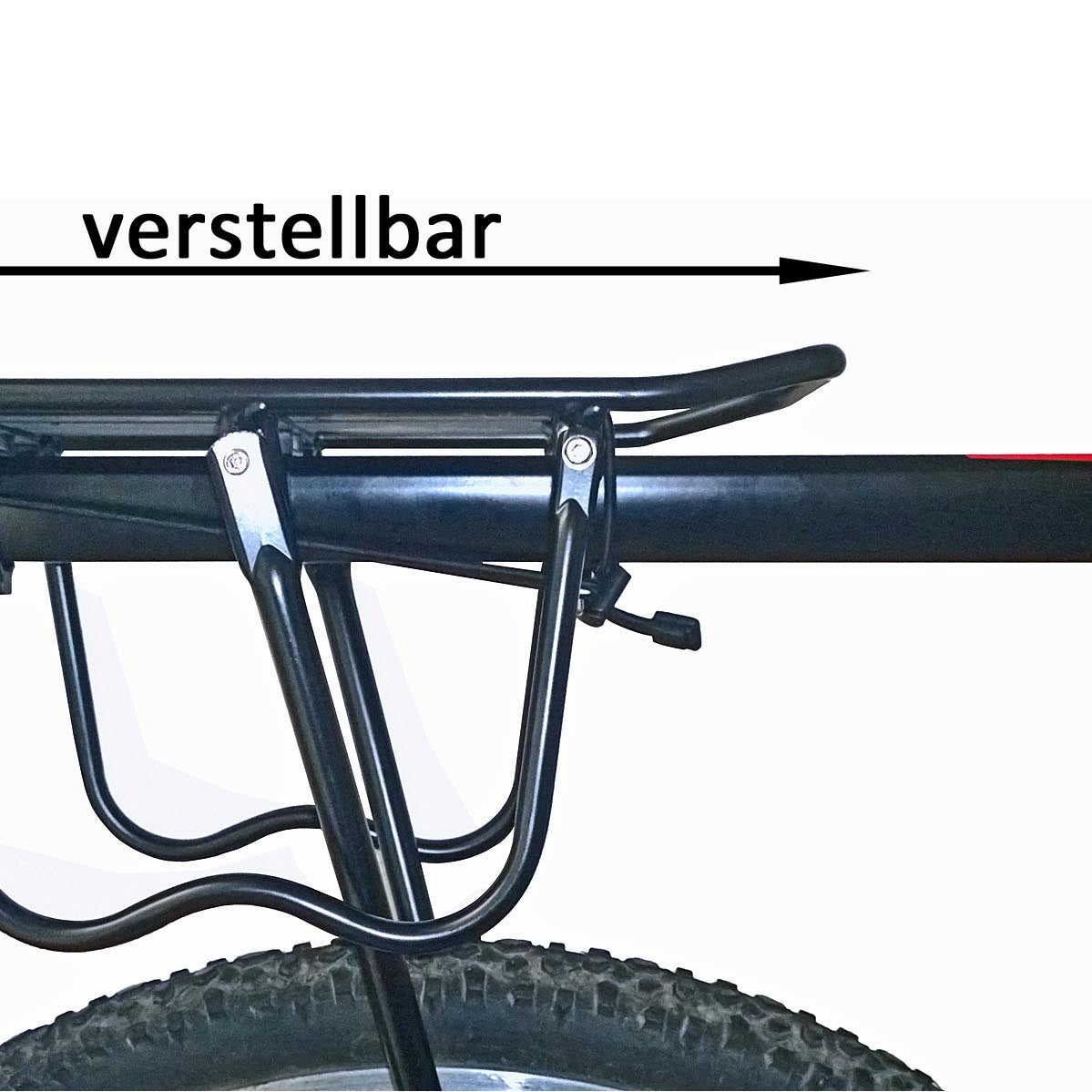 Gepäckträger MTB verstellbar für Sattelstütze Mountainbike Fahrrad Aluminium