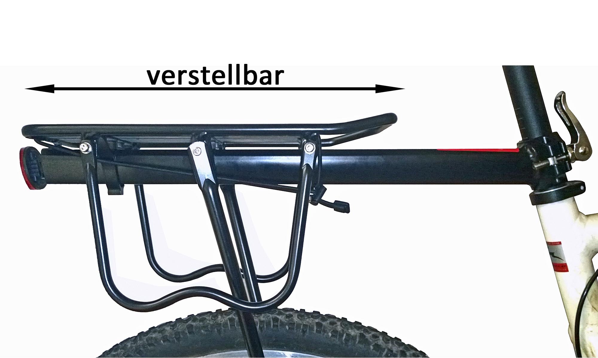 Gepäckträger MTB verstellbar für Sattelstütze Mountainbike Fahrrad Aluminium