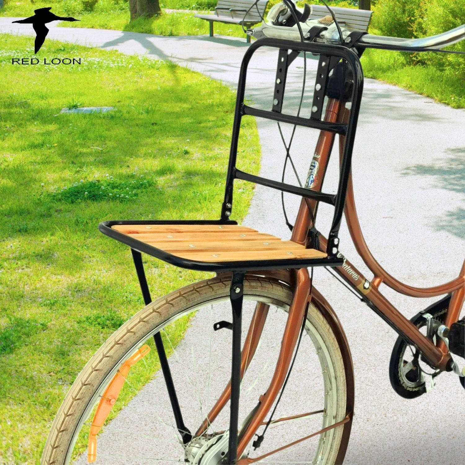 Frontgepäckträger Stahl/Holz Front Loader Gepäckträger vorne für Hollandrad