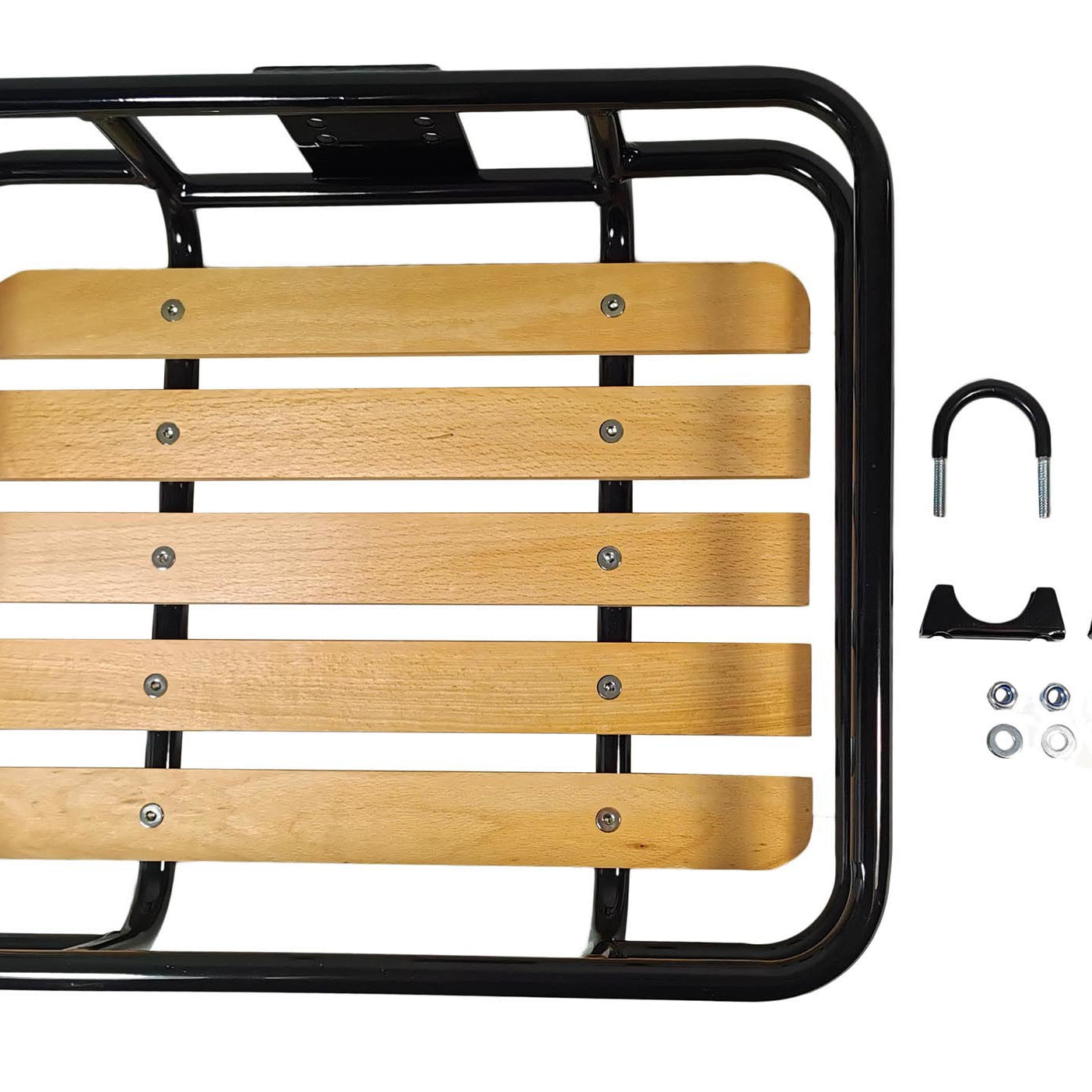 Frontgepäckträger Stahl/Holz Front Loader Gepäckträger vorne Holz Auflage