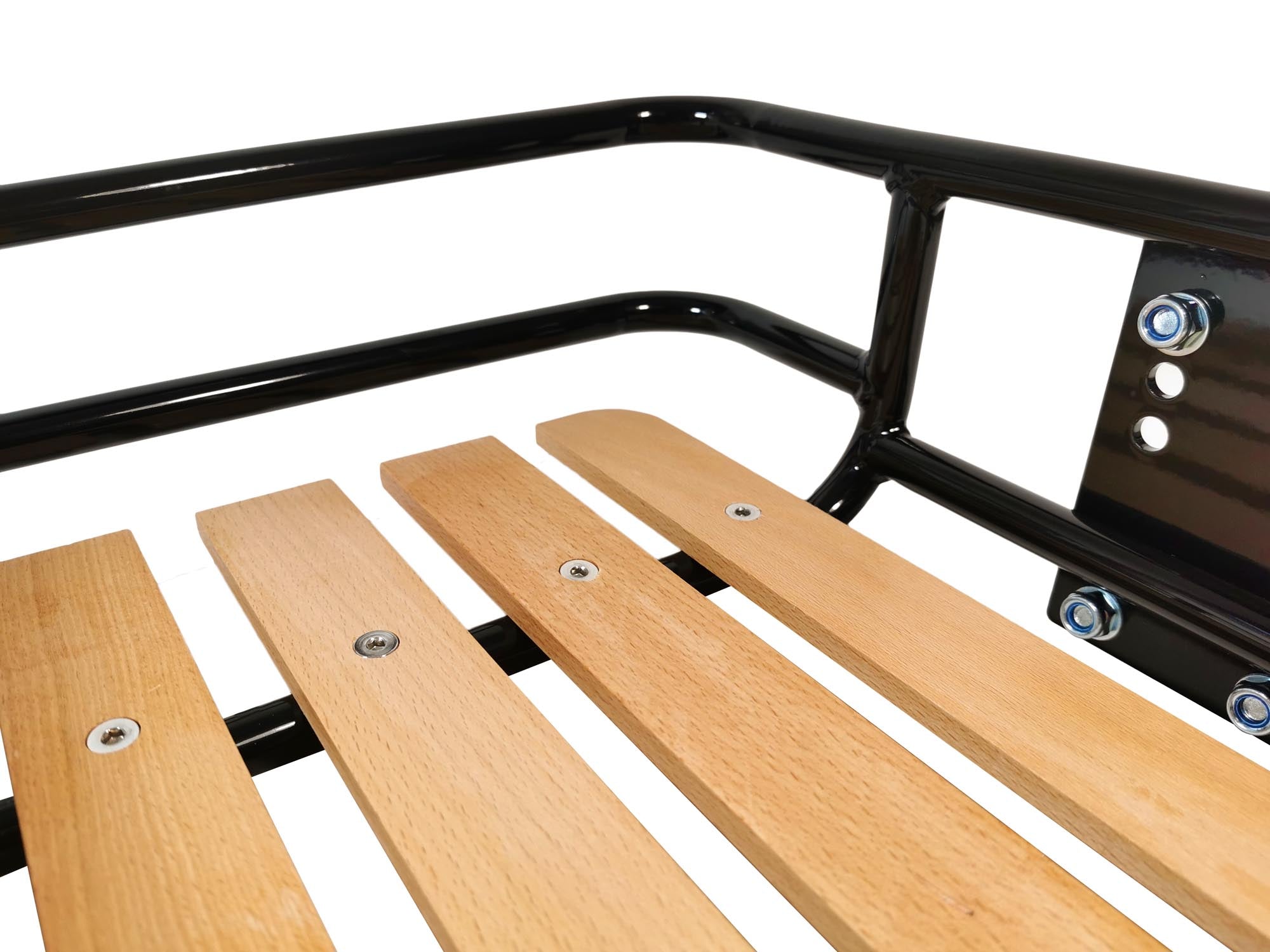 Frontgepäckträger Stahl/Holz Front Loader Gepäckträger vorne Holz Auflage