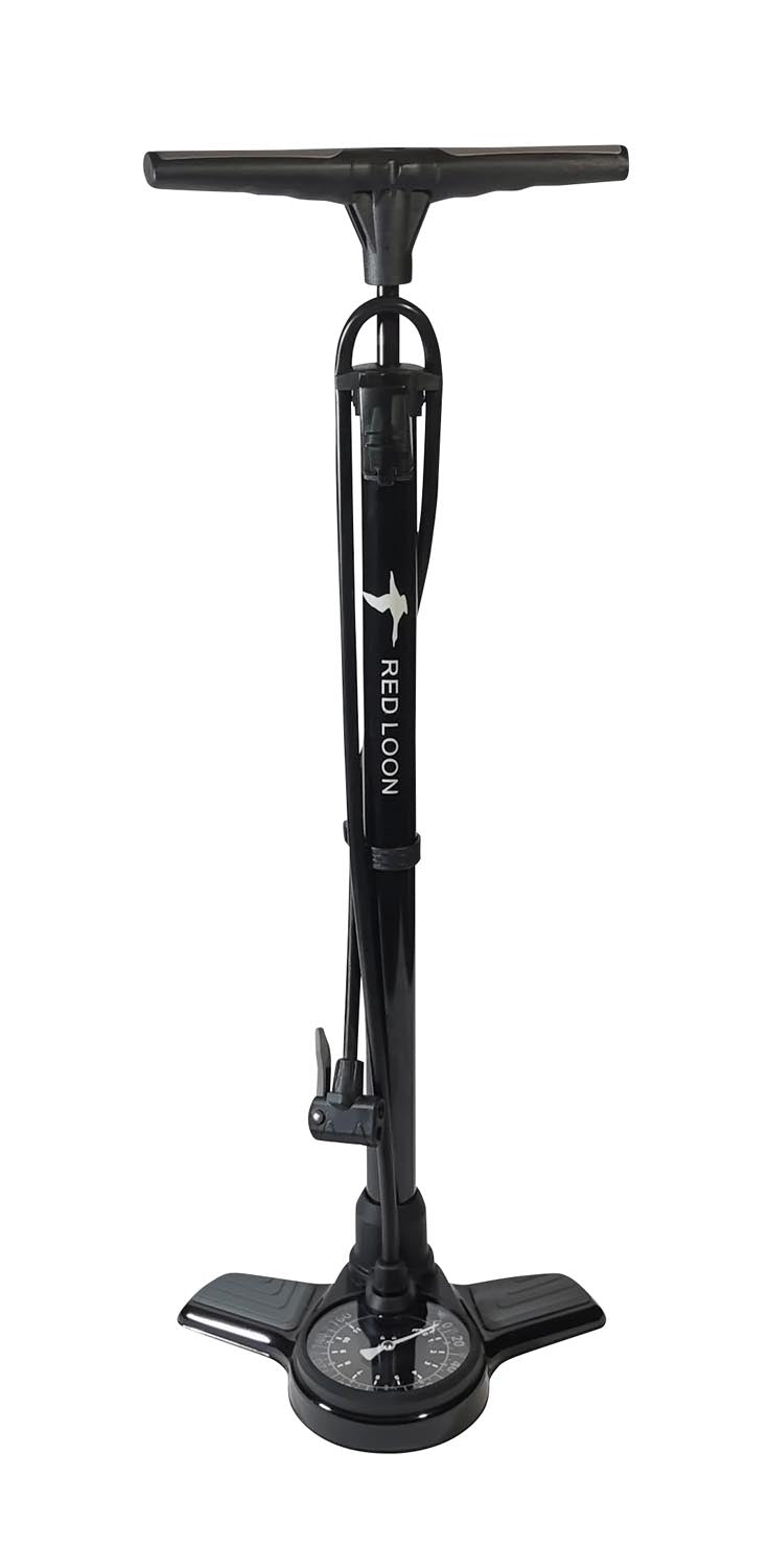 Standpumpe Red Loon Luftpumpe Hochdruck Metall Fahrradpumpe 11 bar Manometer alle Ventile