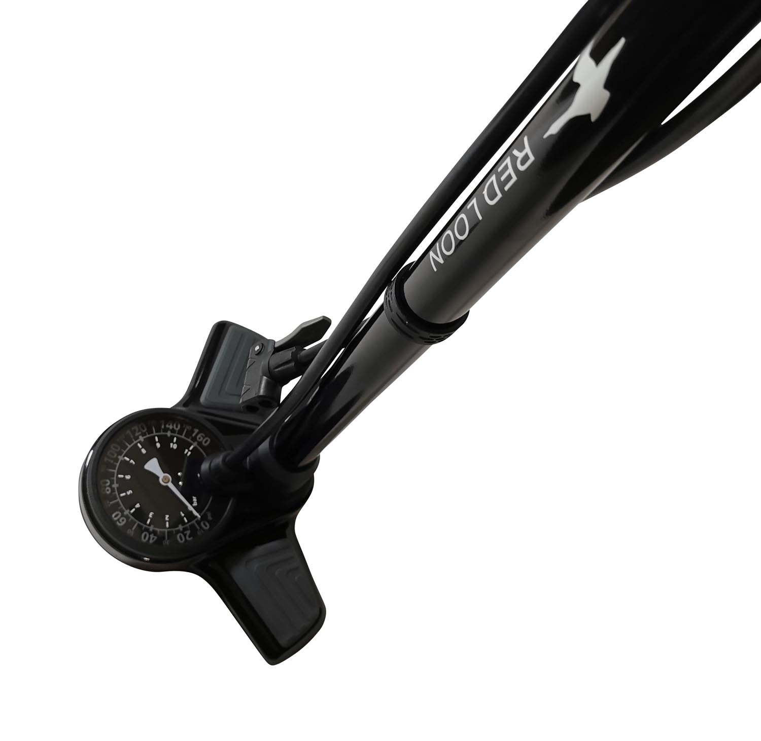 Standpumpe Red Loon Luftpumpe Hochdruck Metall Fahrradpumpe 11 bar Manometer alle Ventile