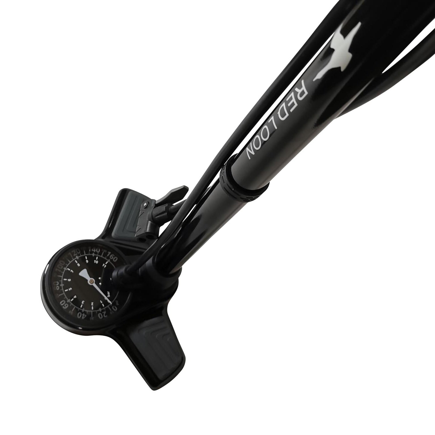 Standpumpe Red Loon Luftpumpe Hochdruck Metall Fahrradpumpe 11 bar Manometer alle Ventile