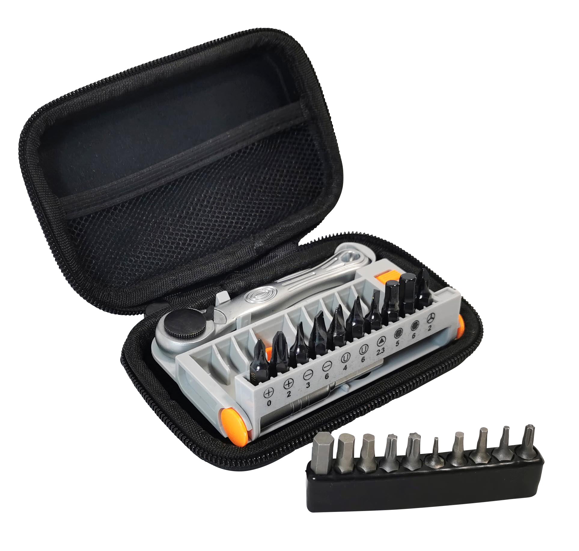 Red Loon Ratsche 22tlg für Mini Umschaltknarre Bit Set Multitool Fahrrad Werkzeug