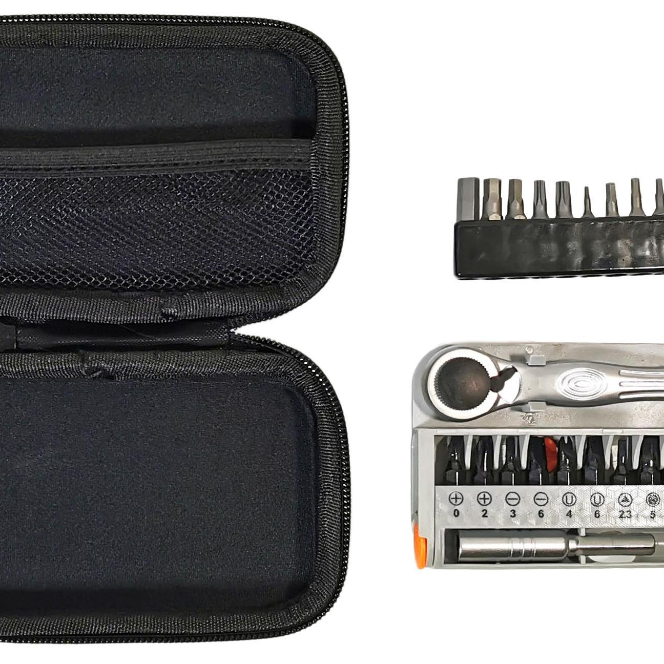 1/4" Ratschenschlüssel 22tlg - Mini Ratsche mit Verlängerung & 20 Bits - Umschaltknarre Bit Set - Multitool Fahrrad Werkzeug für unterwegs und zuhause