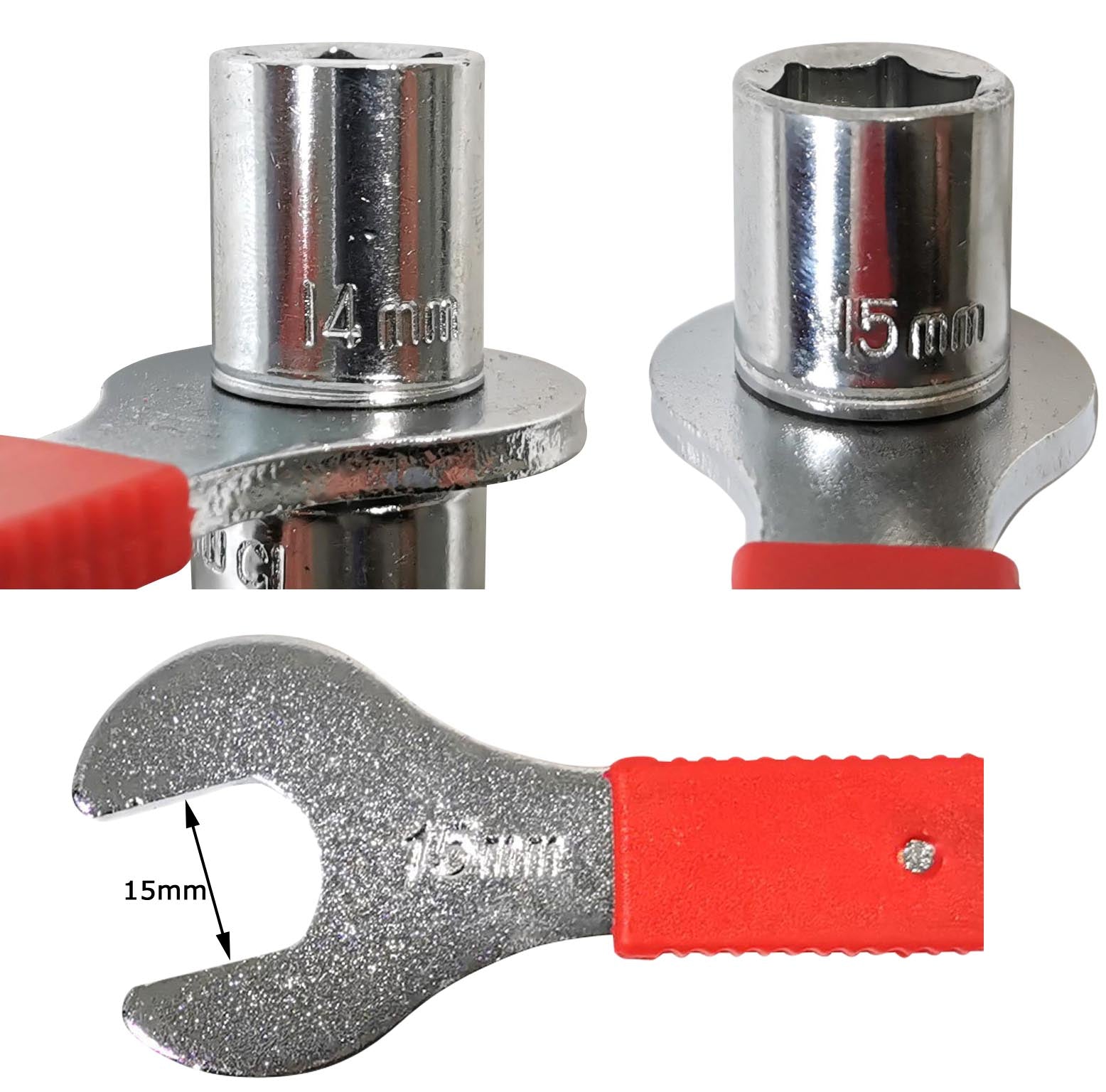 Pedalschlüssel 15mm Konusschlüssel Kurbelschrauben Schlüssel Red Loon Tretlager