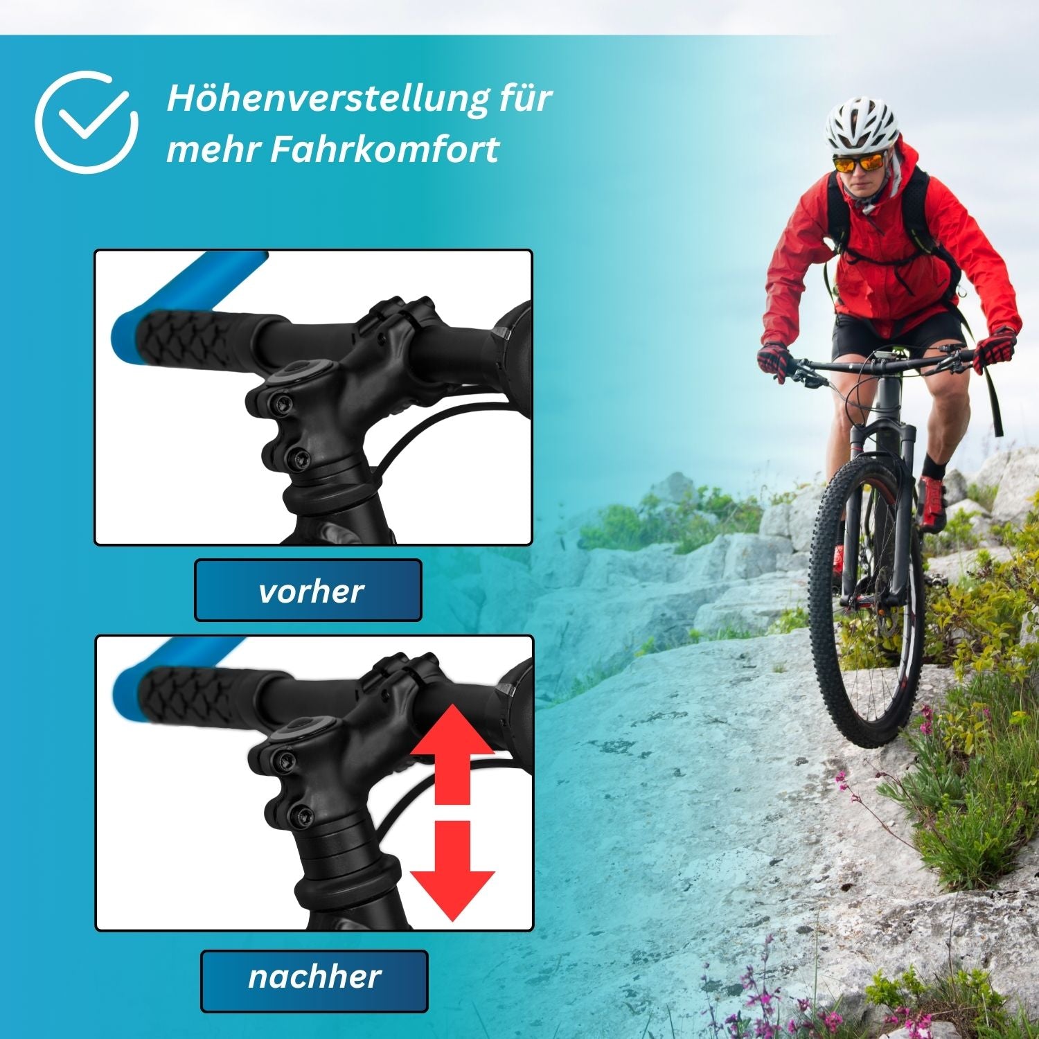 Red Loon Ahead Spacer Distanzringe 1 1/8" (28,6 mm) - Aluminium Fahrrad Lenker Spacer - Fahrradlenker Abstandshalter Vorbau Fahrradgabel Steuersatz - 3/5/10/15/20mm