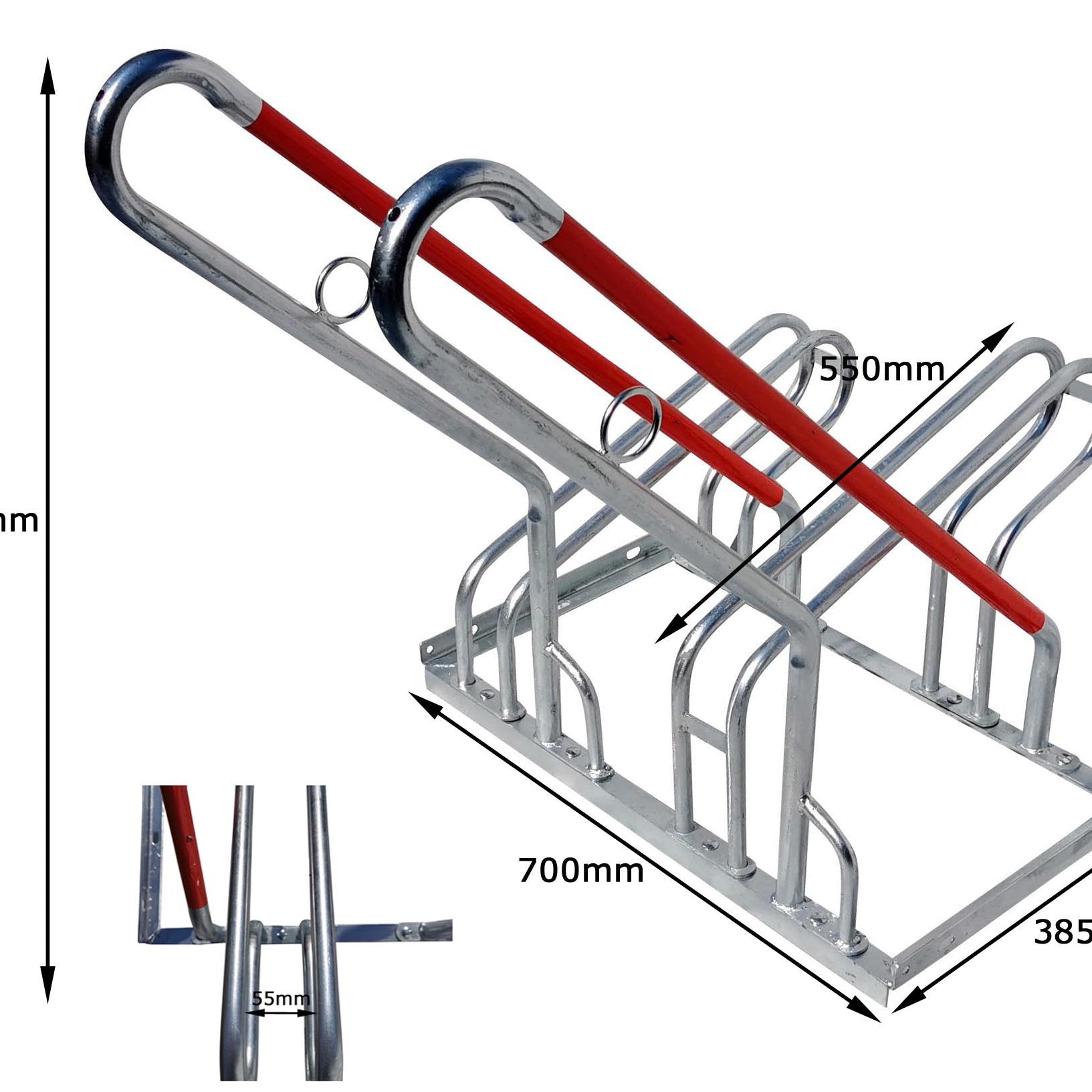Fahrradständer Reihenparker Anlehnparker Anlehnbügel B-Ware mit Diebstahlsicherung