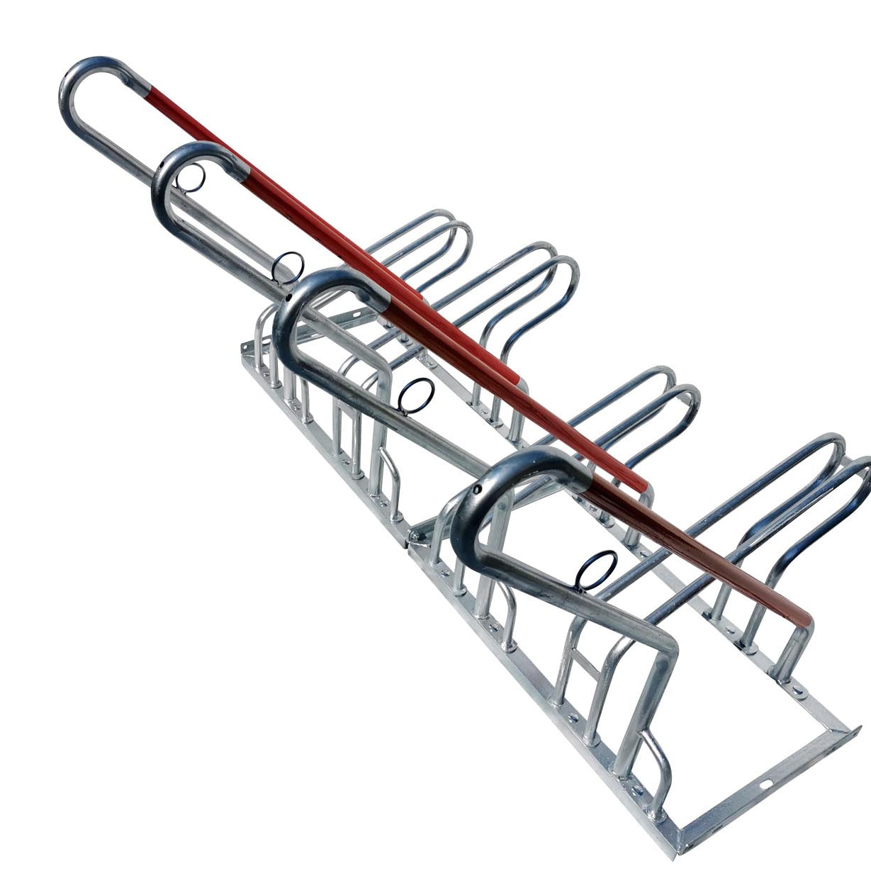 2x 4er Fahrradständer Reihenparker Anlehnparker Anlehnbügel B-Ware mit Diebstahlsicherung