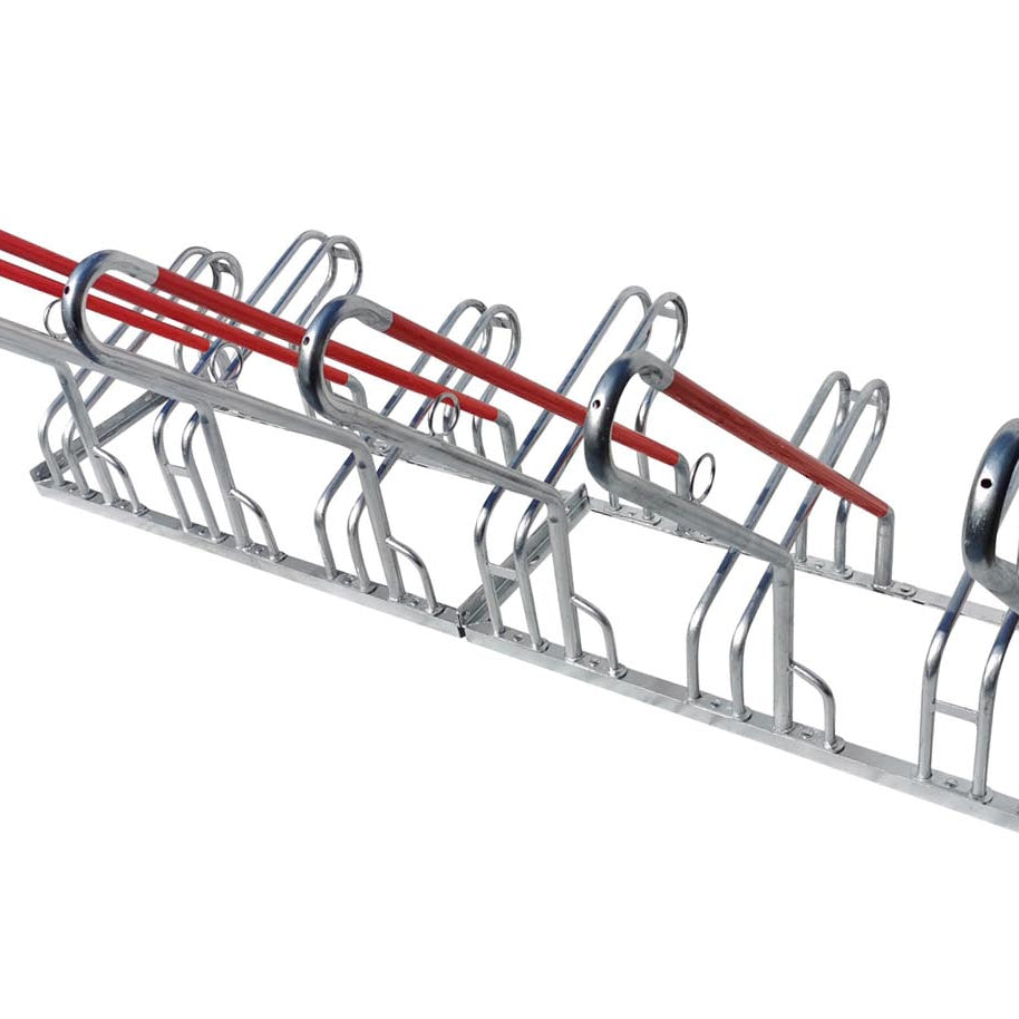 2x 6er Fahrradständer Reihenparker Anlehnparker Anlehnbügel B-Ware mit Diebstahlsicherung