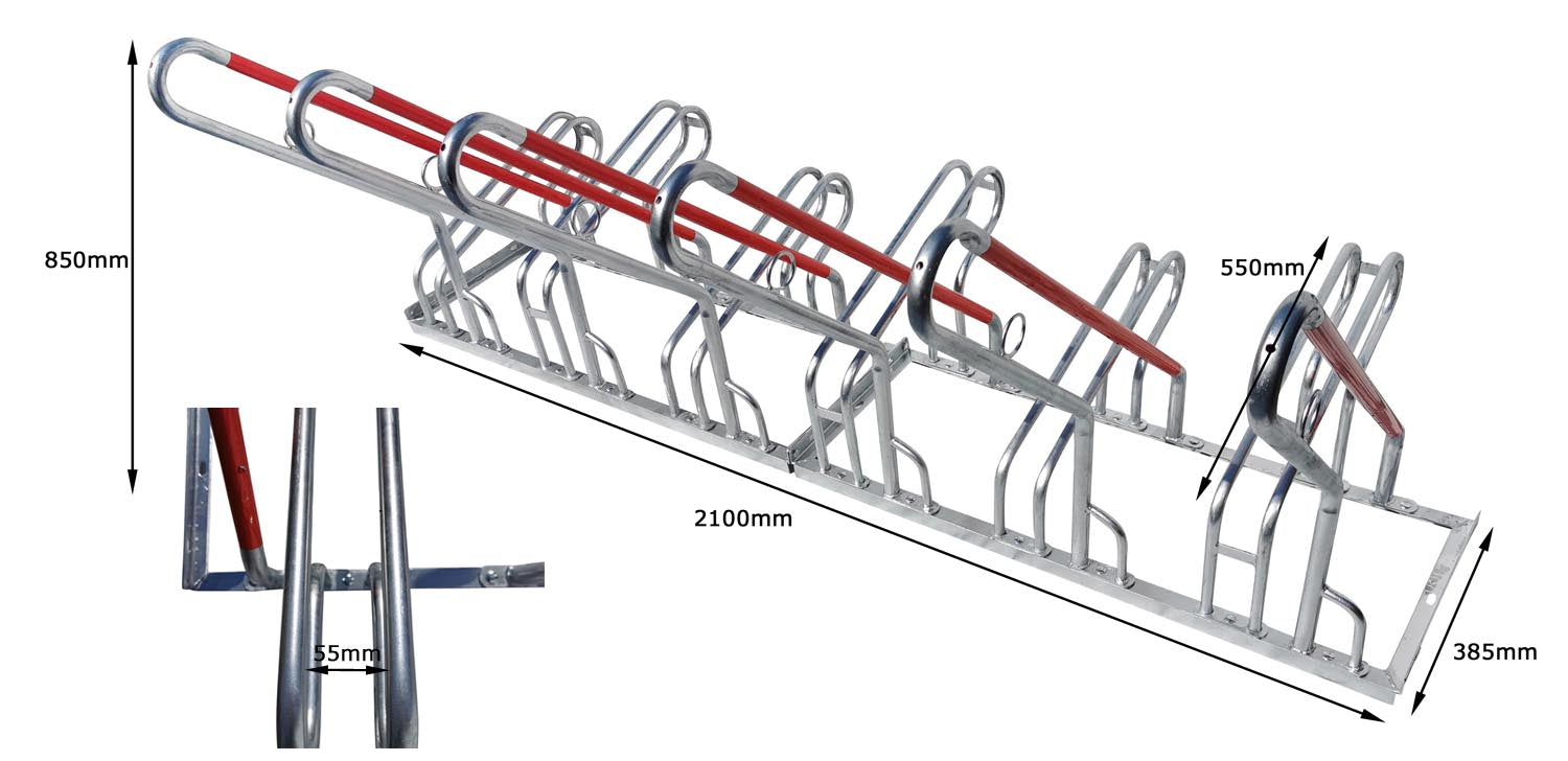 Fahrradständer Reihenparker Anlehnparker Anlehnbügel B-Ware mit Diebstahlsicherung