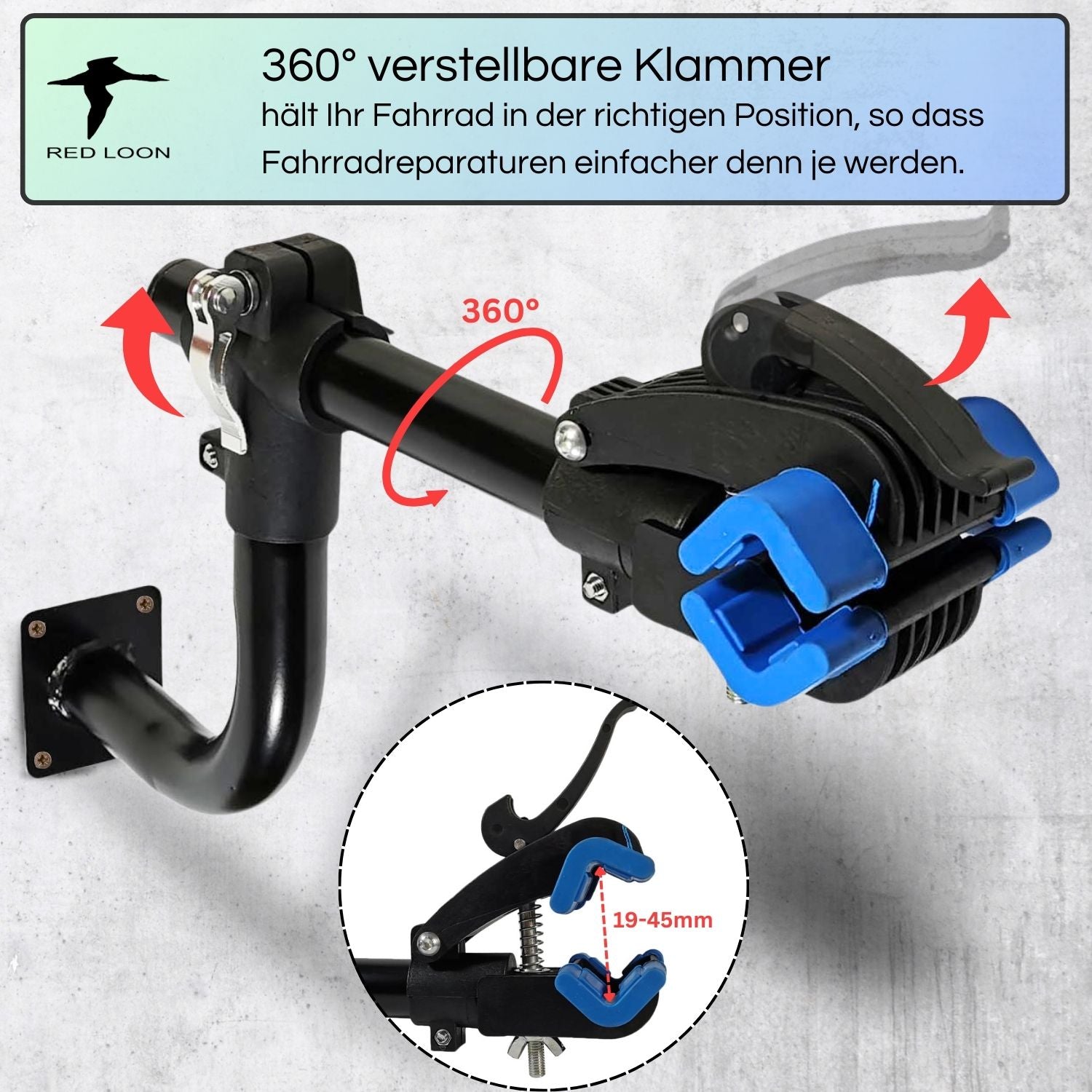 fahrrad montageständer werkbank Red Loon Fahrrad Wandhalterung BTI656