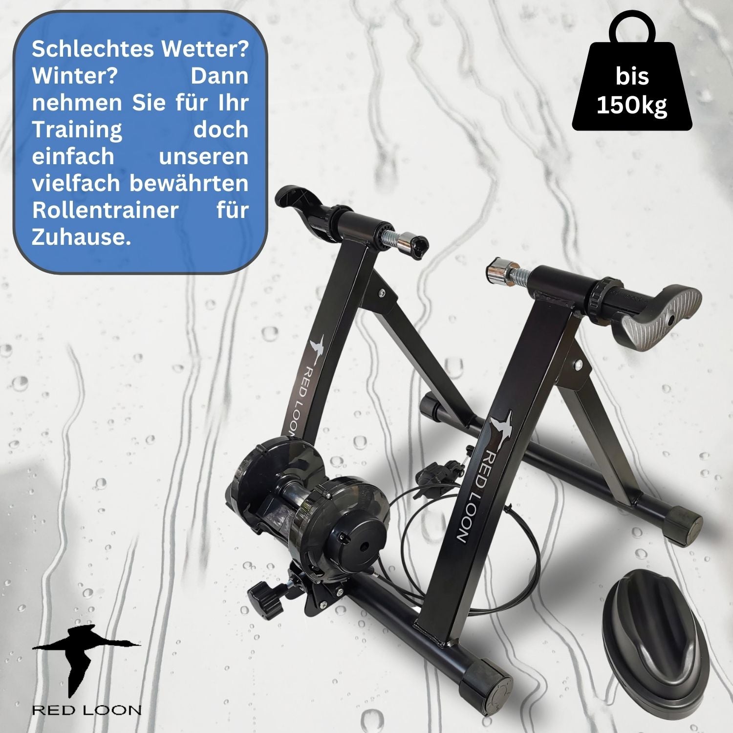 Red Loon Rollentrainer BTX007 für 26-28" Räder Heimtrainer Rolle magnetische Widerstandsbremse
