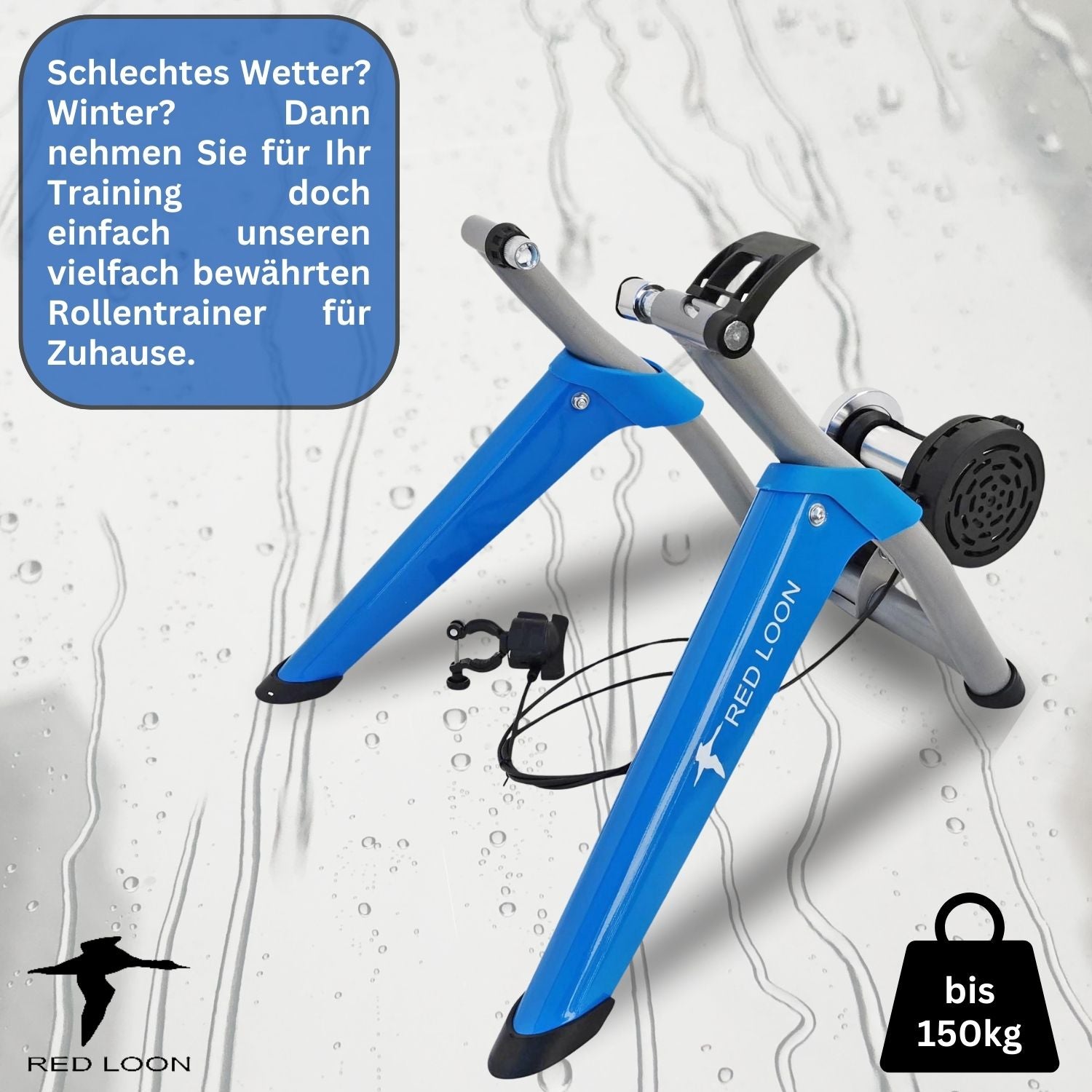 Red Loon Rollentrainer BTX008 für 26-29" Räder Heimtrainer Rolle magnetische Widerstandsbremse
