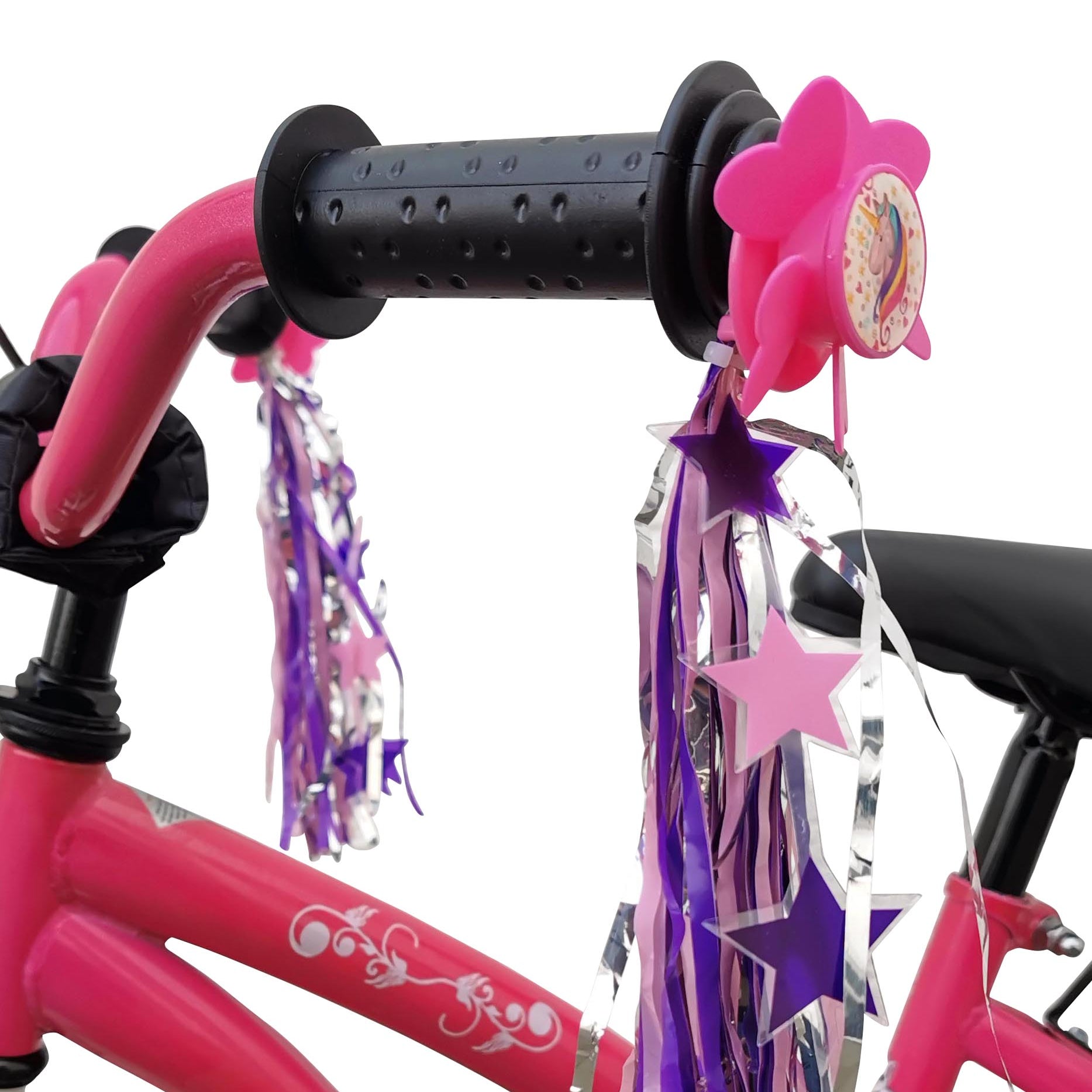 Kinder Fahrrad 1 Paar Lenkerfransen Lenker Streamer Bändchen Quasten Püschel Glitzer Red Loon Windspiel