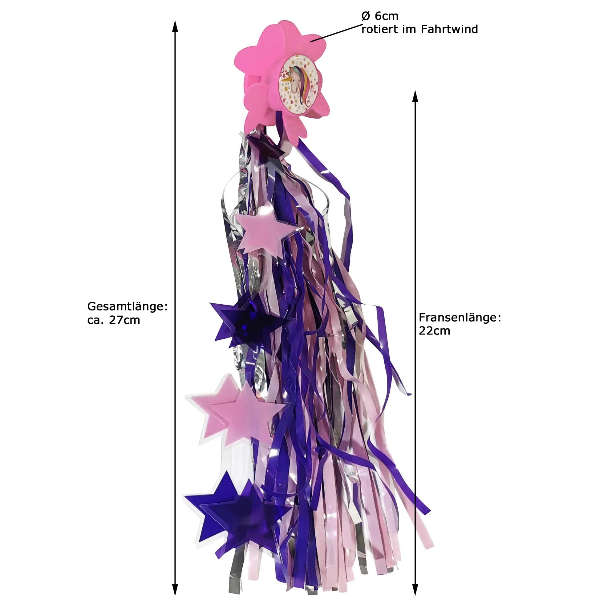 Kinder Fahrrad 1 Paar Lenkerfransen Lenker Streamer Bändchen Quasten Püschel Glitzer Red Loon Windspiel