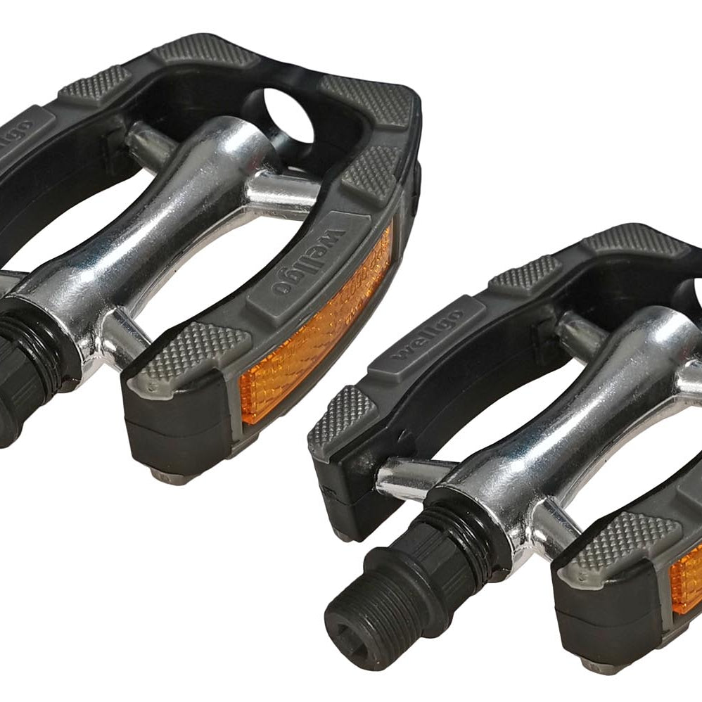 VDP 1 Paar Wellgo Trekking City MTB BMX Pedale Fahrradpedale rutschfest Pedale Fahrrad (LU214 - Trekking/MTB)