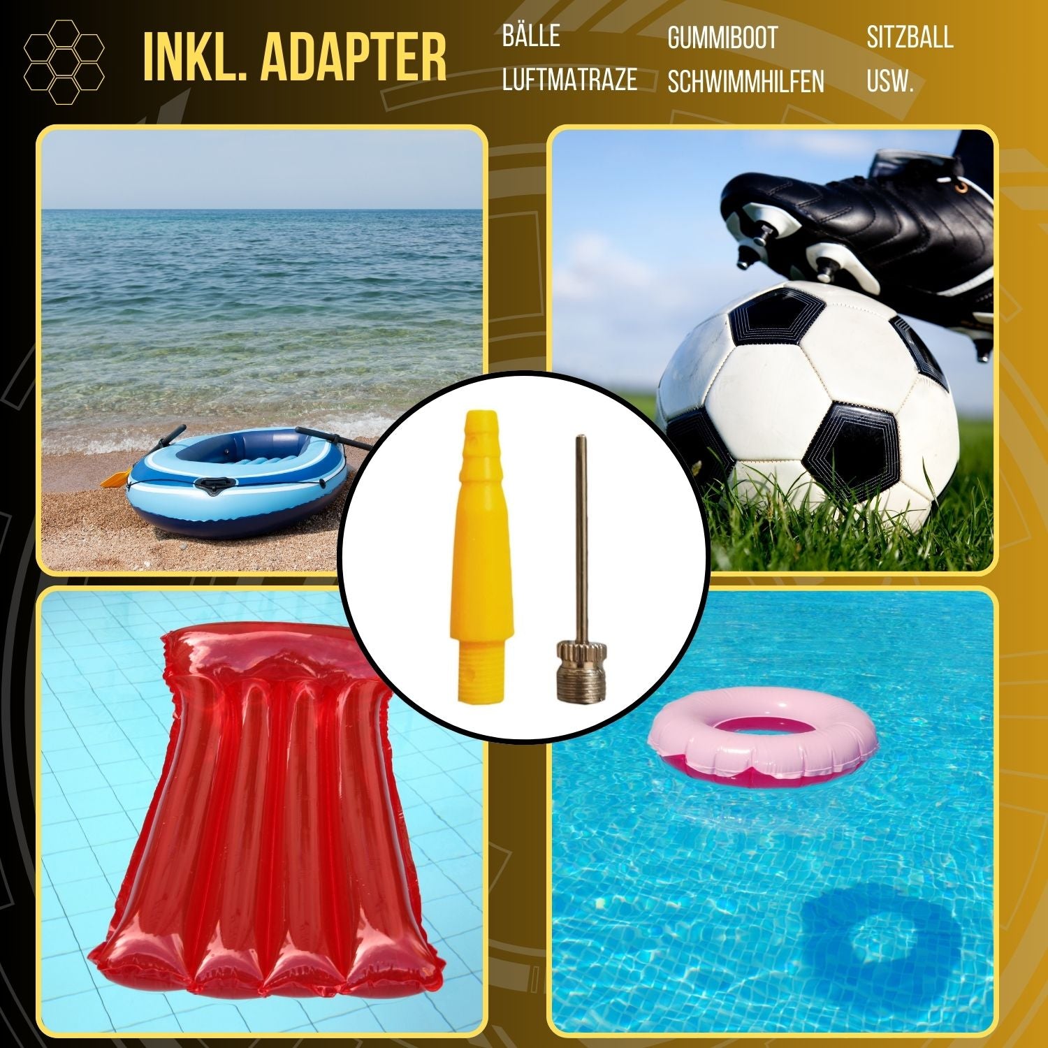 Beto Luftpumpe | alle Ventile - Dunlop, Französisches, Auto Ventil | Standpumpe 11 bar/160 psi | by Red Loon