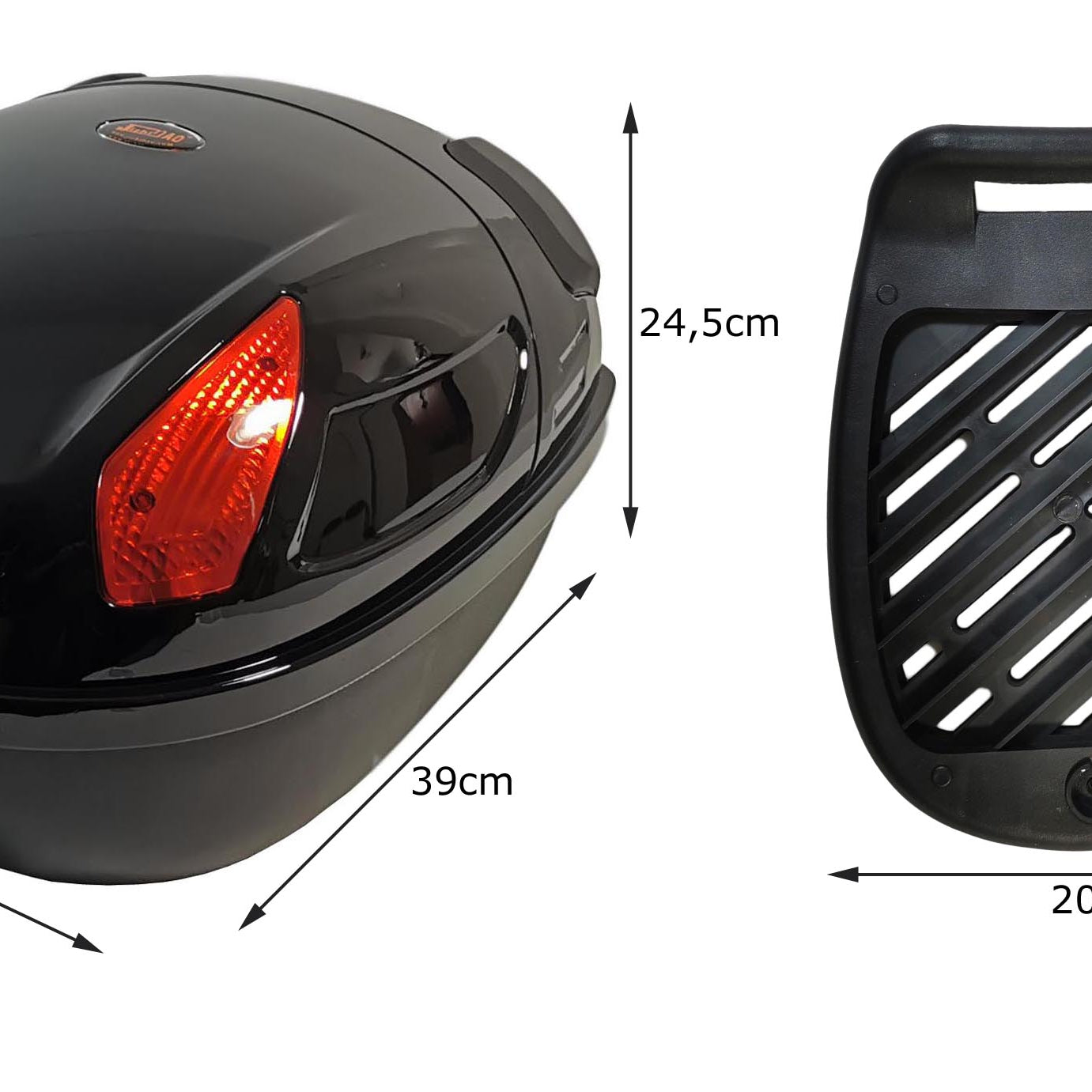 Helmbox Topcase Rollerkoffer Motorradkoffer abschließbar Helmkoffer 17 Ltr Hardcase