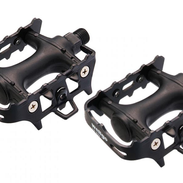 VDP 1 Paar Wellgo Trekking City MTB BMX Pedale Fahrradpedale rutschfest Pedale Fahrrad (LU214 - Trekking/MTB)