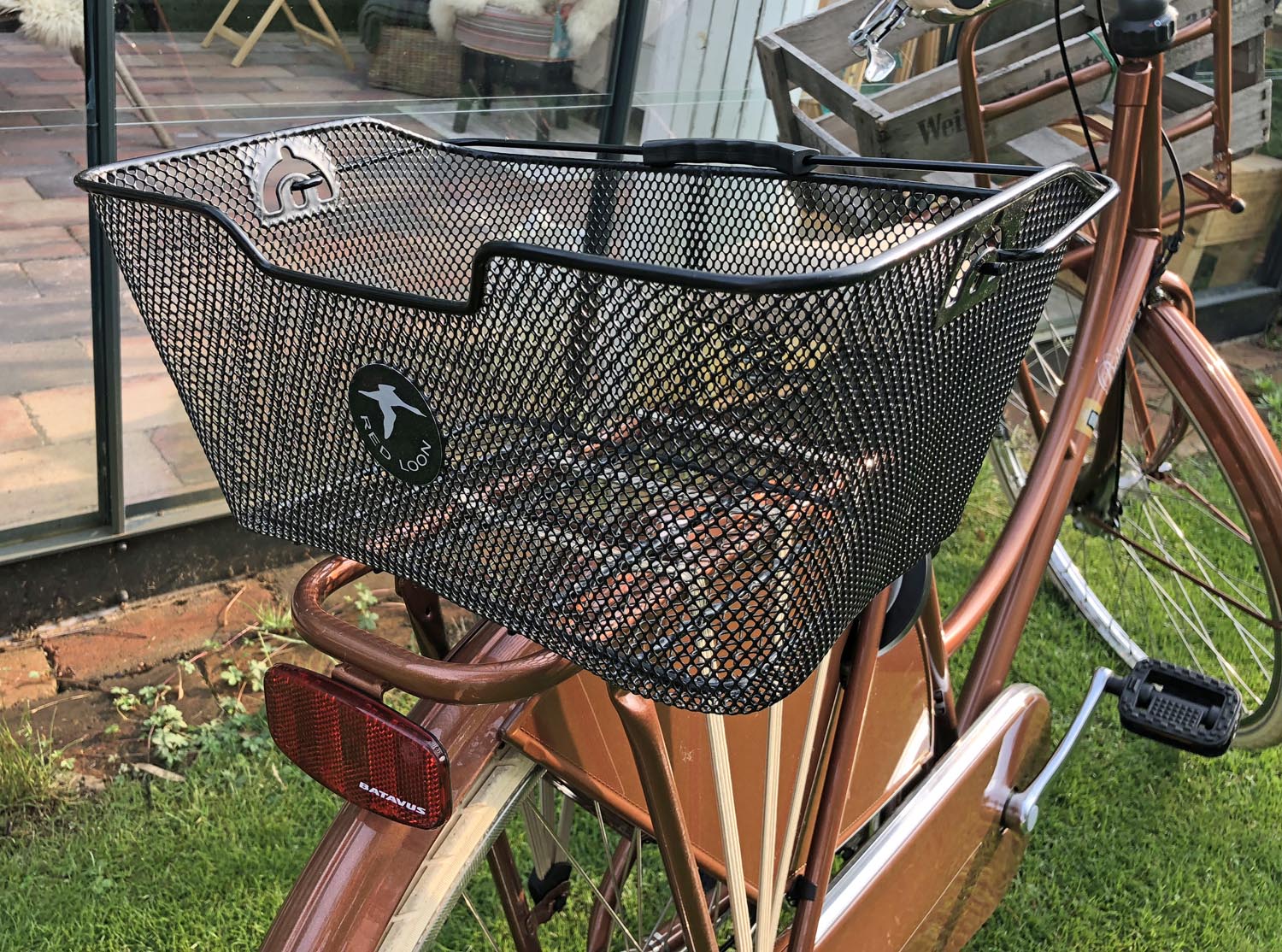 Red Loon Fahrradkorb Gepäckträgerkorb Gepäckträger Korb abnehmbar hinten quer