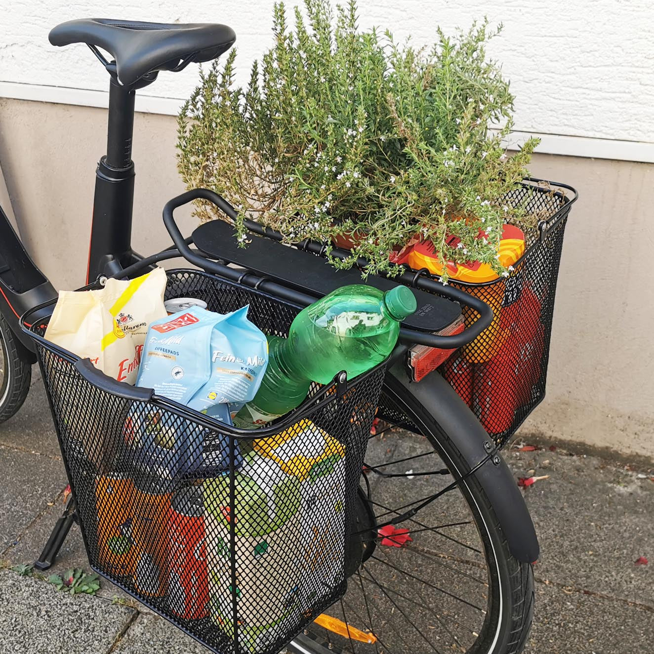 Fahrradkorb Gepäckträger Korb Seiten Hinten Metall Einkaufskorb 22 Ltr Red Loon
