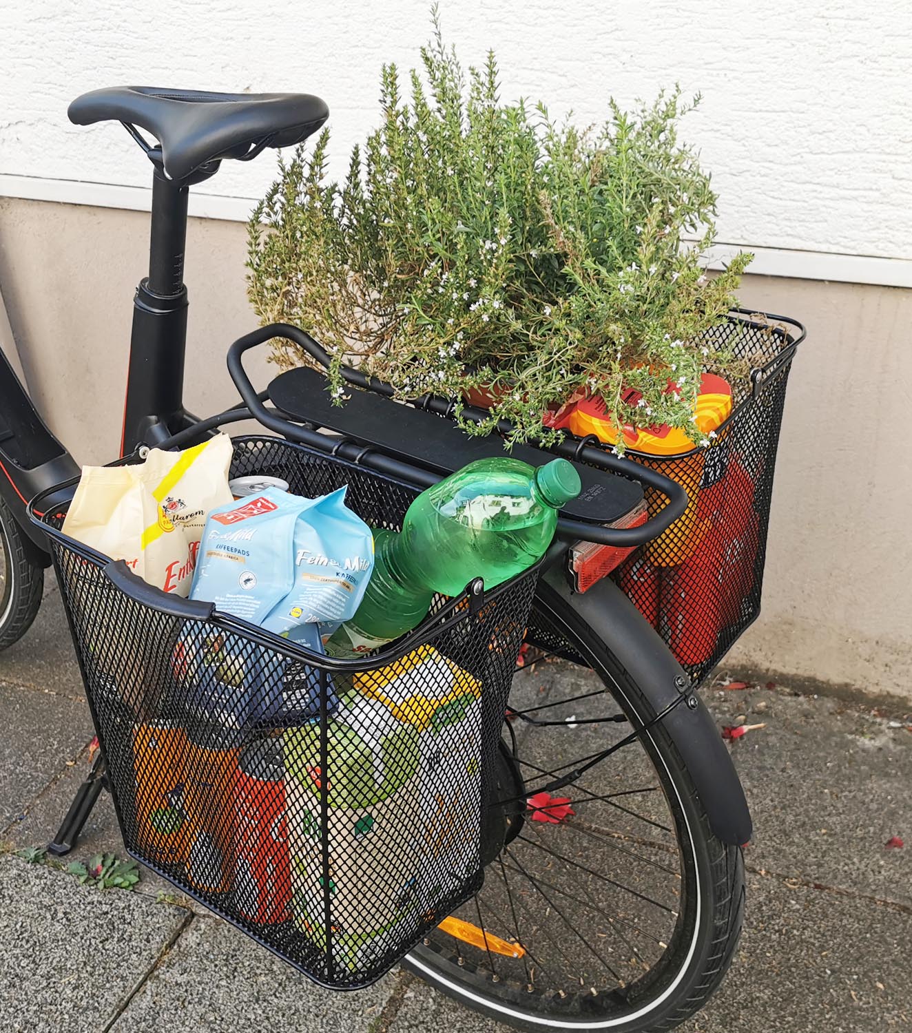 Fahrradkorb Gepäckträger Korb Seiten Hinten Metall Einkaufskorb 22 Ltr Red Loon