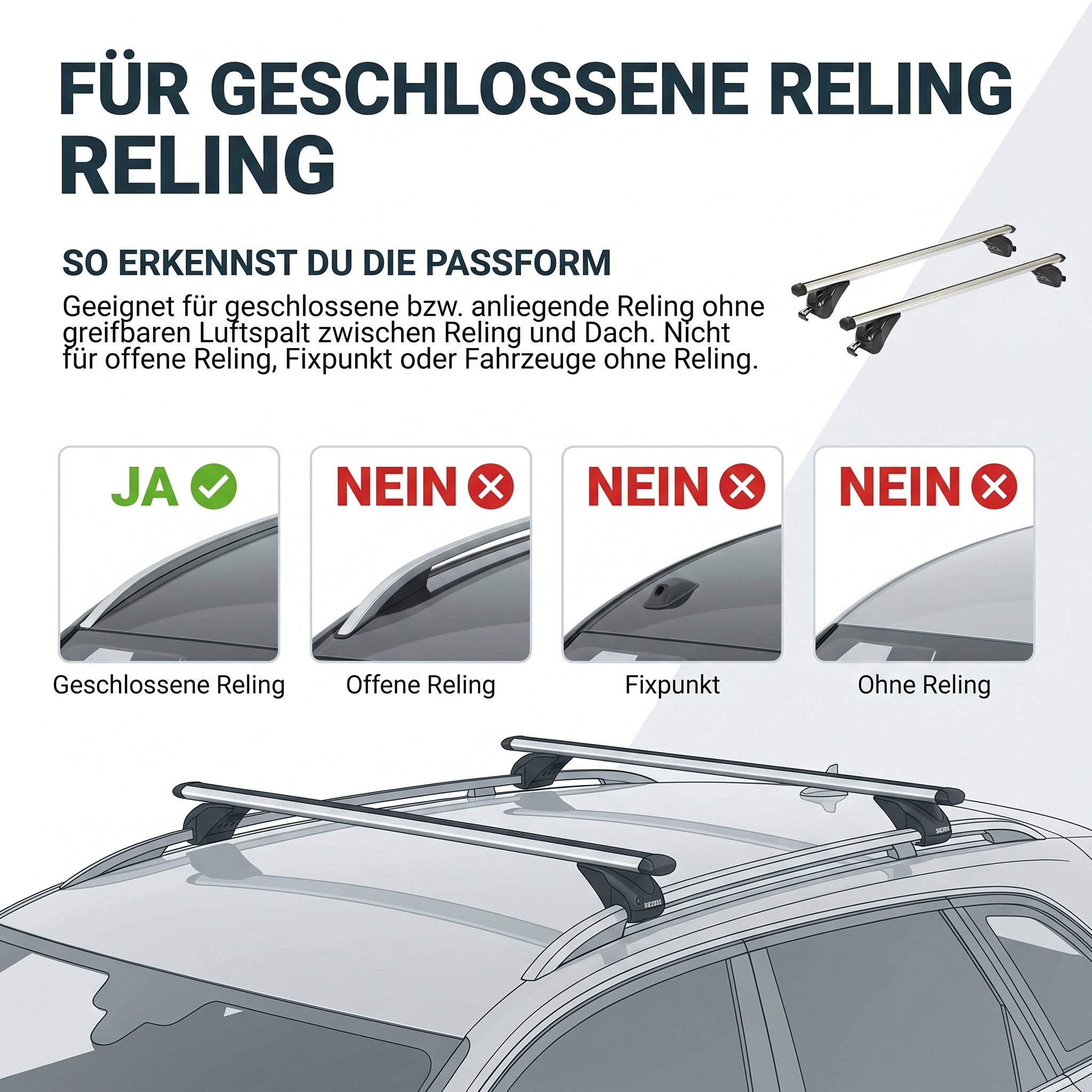 Dachbox VDPJUXT600 600Ltr abschließbar + Dachträger/Relingträger VDP KING1 kompatibel mit für Audi A6 (4A/C8) Avant (5 Türer) ab 18