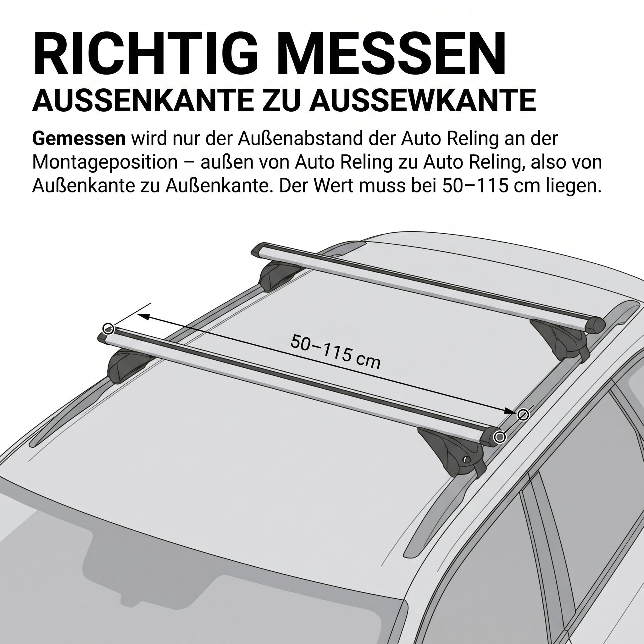 Dachbox VDPJUXT600 600Ltr abschließbar + Dachträger/Relingträger VDP KING1 kompatibel mit für Audi A4 (B9/8W) Avant (5 Türer) ab 15