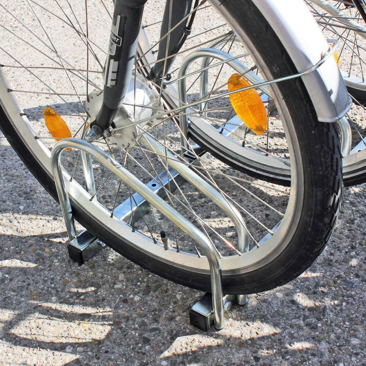 Fahrradparksystem 3 Räder Fahrradständer Radständer Ständer Stahl verzinkt rostfrei