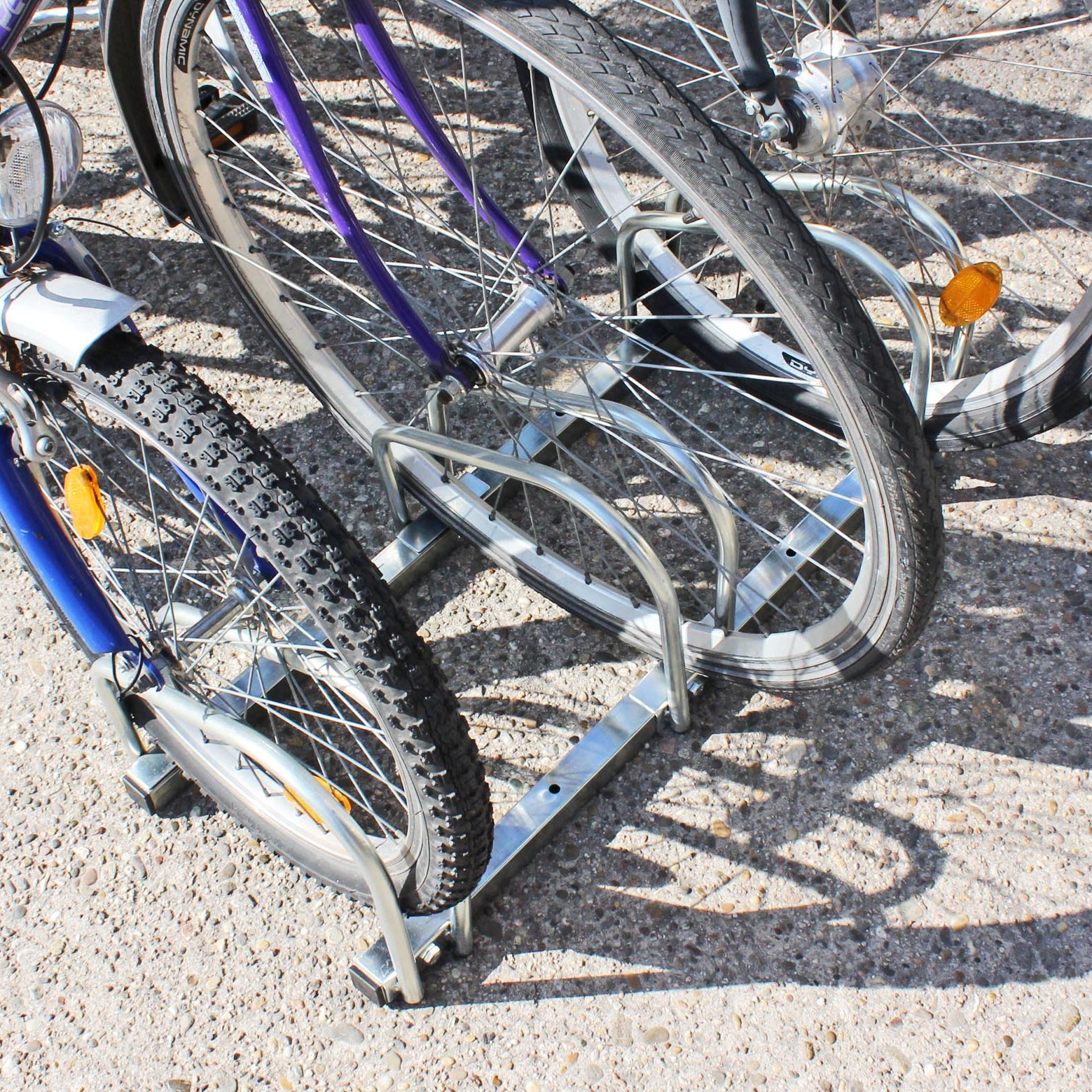Fahrradständer 5 Räder teilb. 2er 3er Radständer Ständer Stahl verzinkt rostfrei