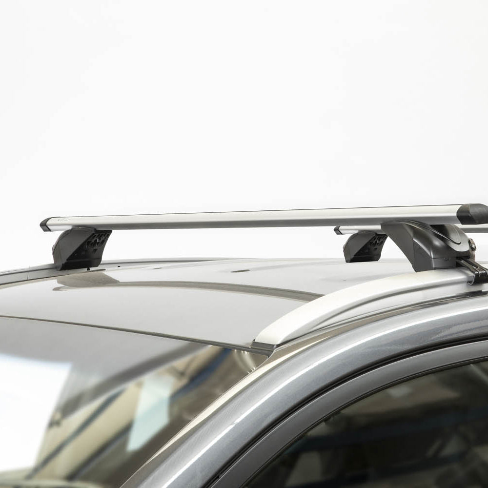 Dachbox VDPJUXT400 400Ltr schwarz abschließbar + Dachträger/Relingträger VDP KING1 kompatibel mit für Opel / Vauxhall Zafira (C) Tourer (5 Türer) ab 11