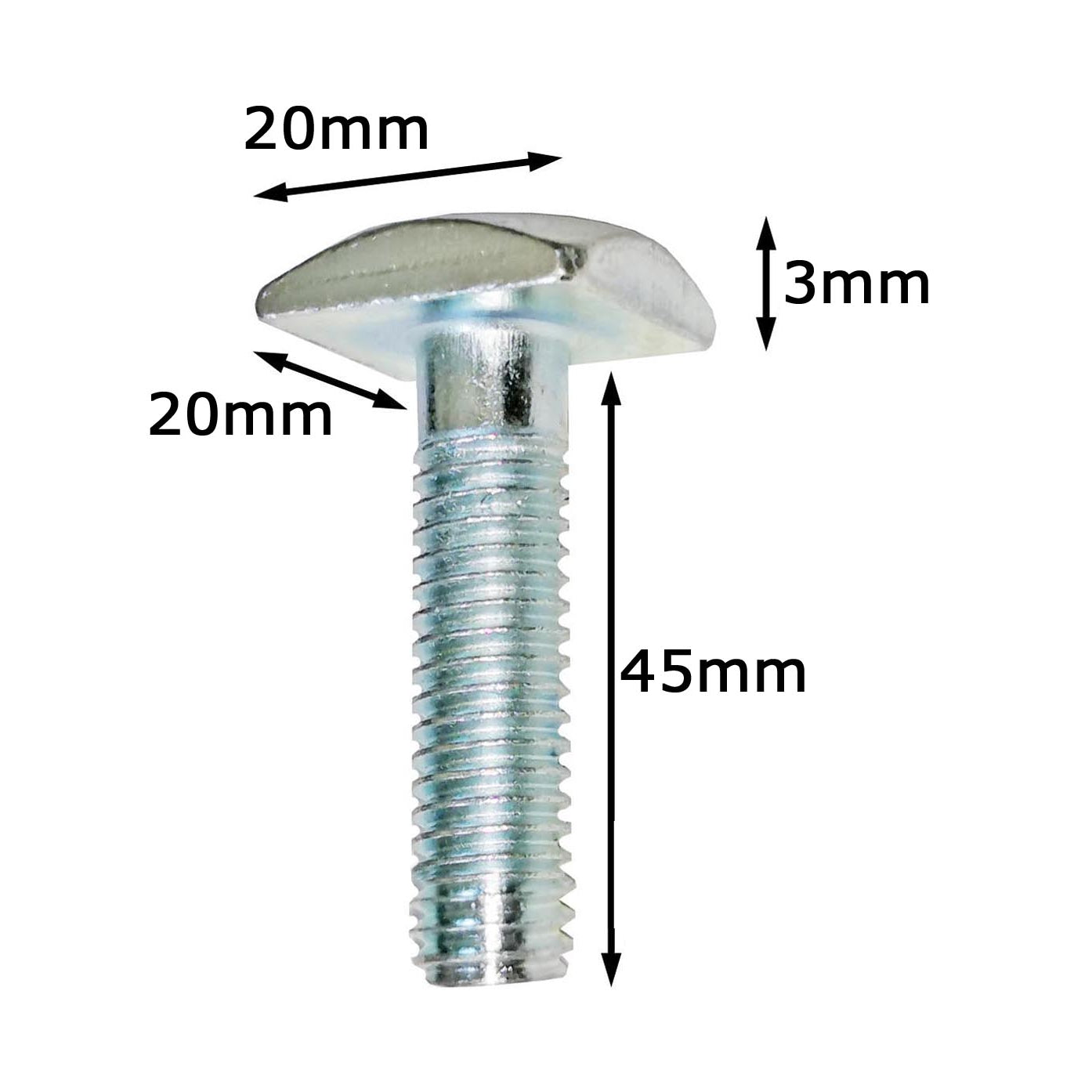 4 Nutsteine M6x40mm Dachträger Relingträger T-Nut Adapter Nutensteine 20x20mm
