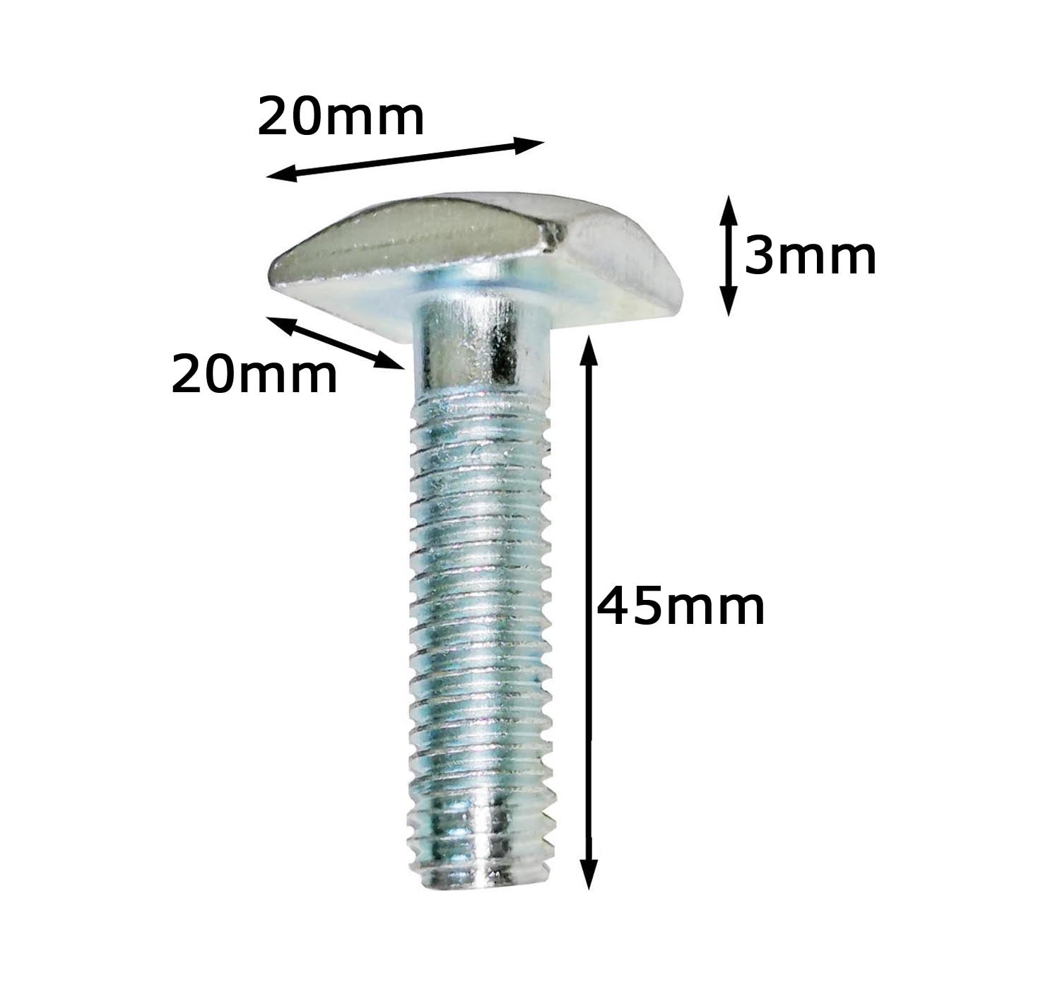 4 Nutsteine M6x40mm Dachträger Relingträger T-Nut Adapter Nutensteine 20x20mm