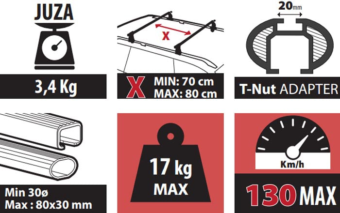 2x Fahrradträger Juza Alu Aufsatz abschließbar Dach Fahrradhalter Dachfahrradträger