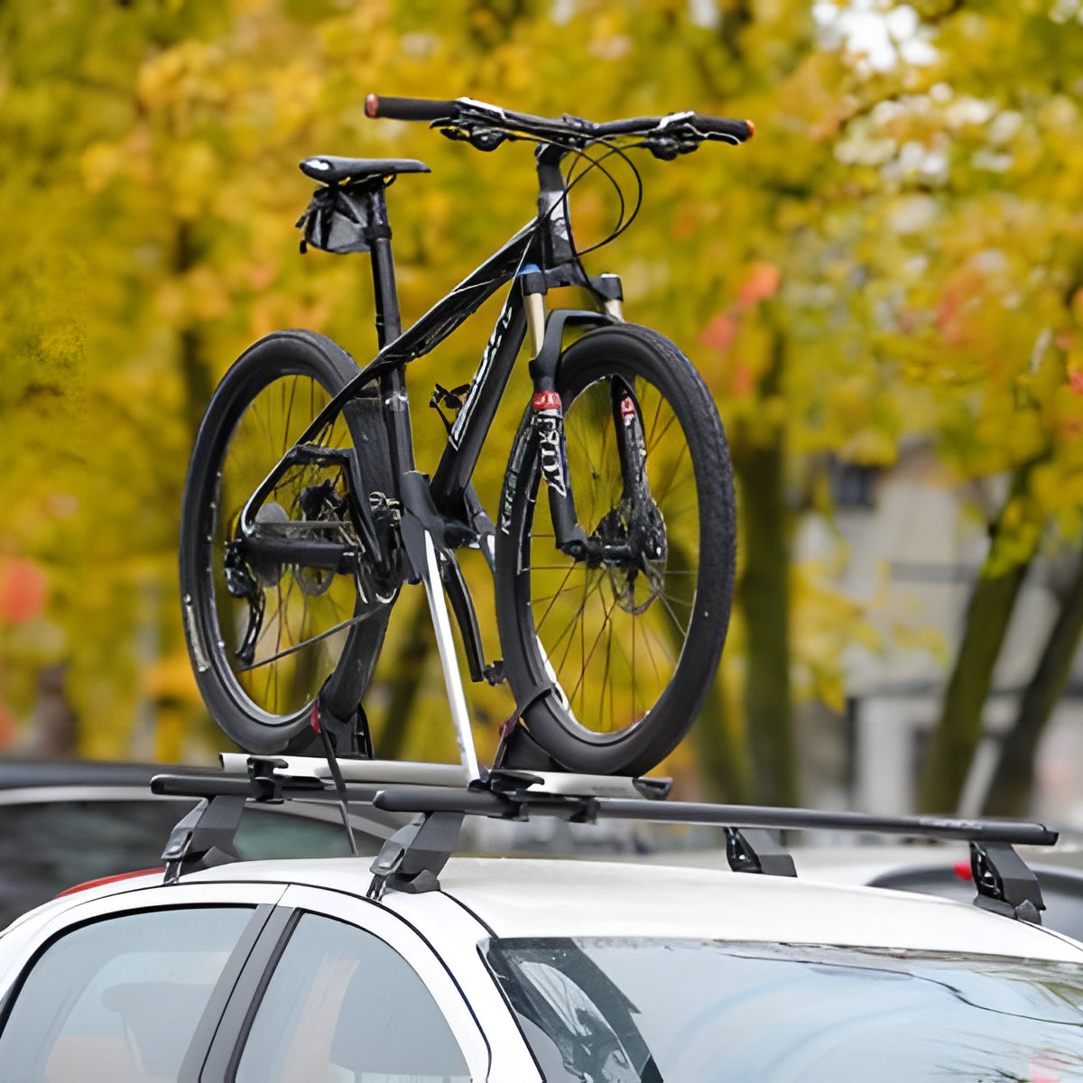 1x Fahrradträger Juza Alu Aufsatz abschließbar Dach Fahrradhalter Dachfahrradträger