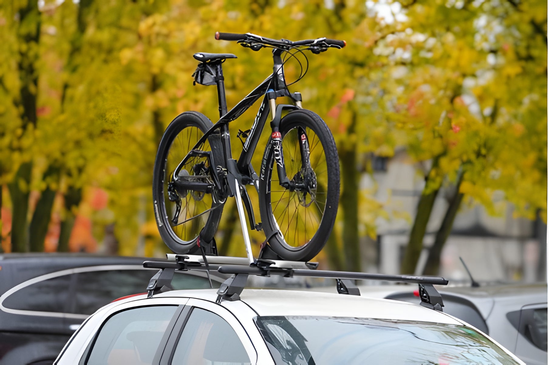 1x Fahrradträger Juza Alu Aufsatz abschließbar Dach Fahrradhalter Dachfahrradträger