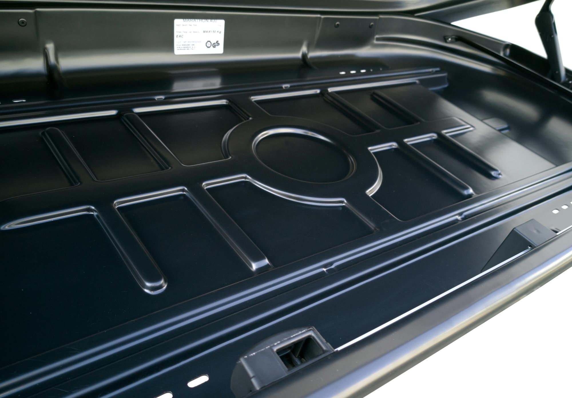 Dachbox VDP Marathon 400 schwarz matt Dachkoffer 400 Liter Autokoffer abschließbar