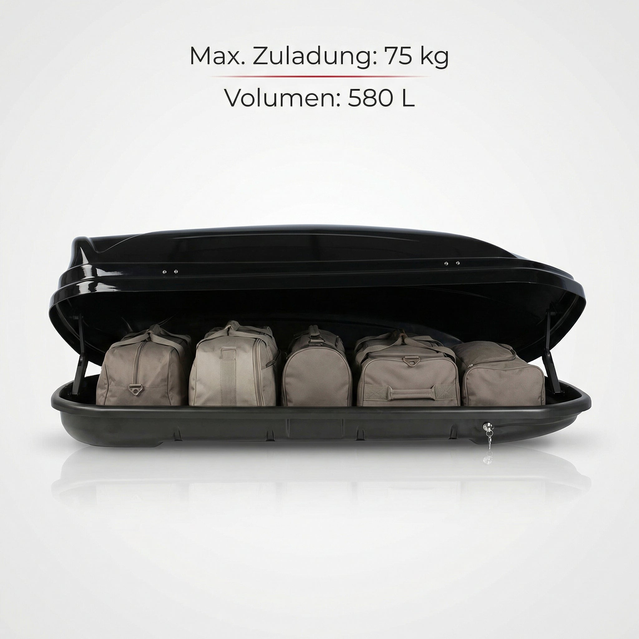 Dachbox 580 Liter abschließbar schwarz VDP-MAA580